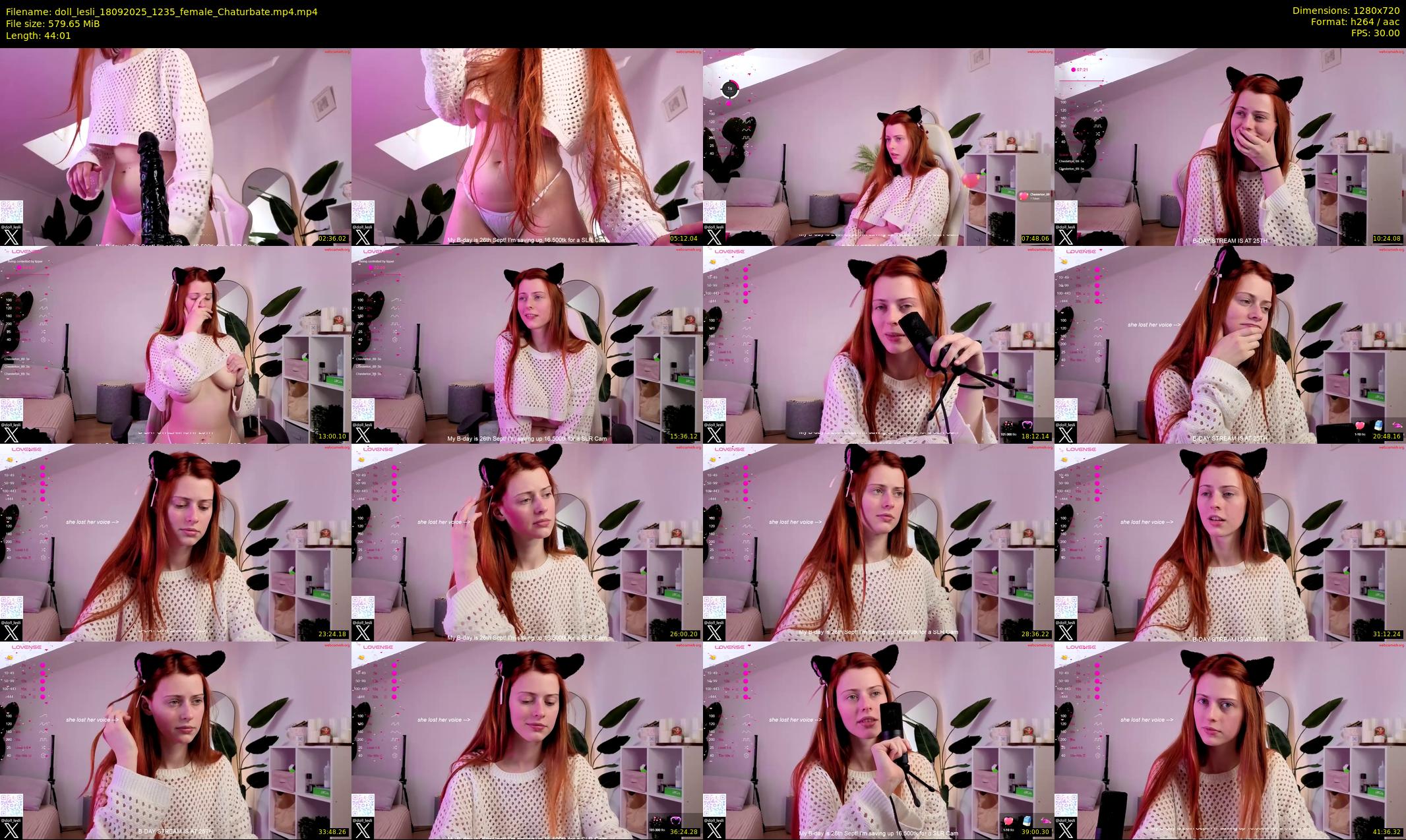 doll_lesli — 45 minute Chaturbate female cam show recording, 720p, Sep 18, 2025