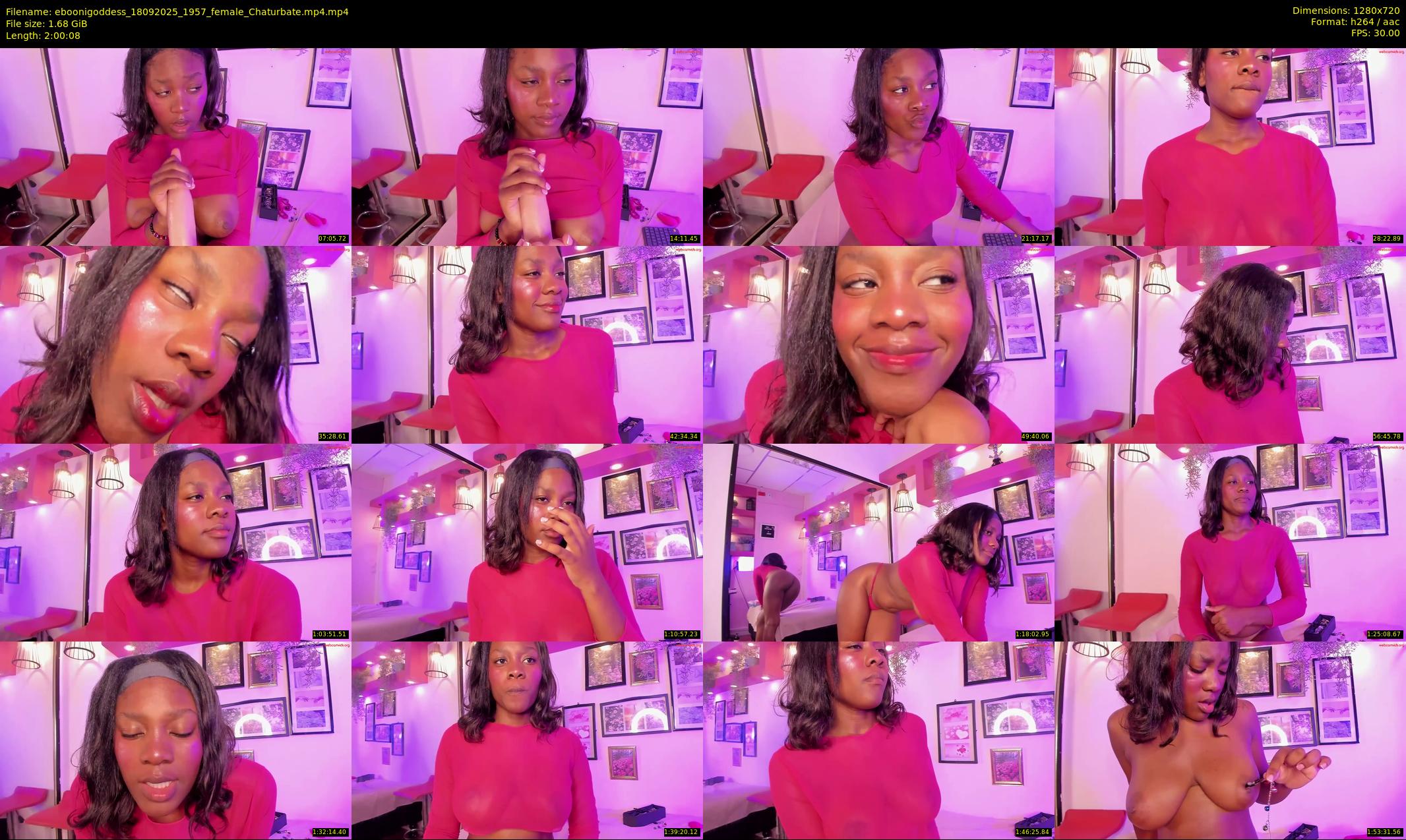 eboonigoddess — 121 minute Chaturbate female cam show recording, 720p, Sep 18, 2025