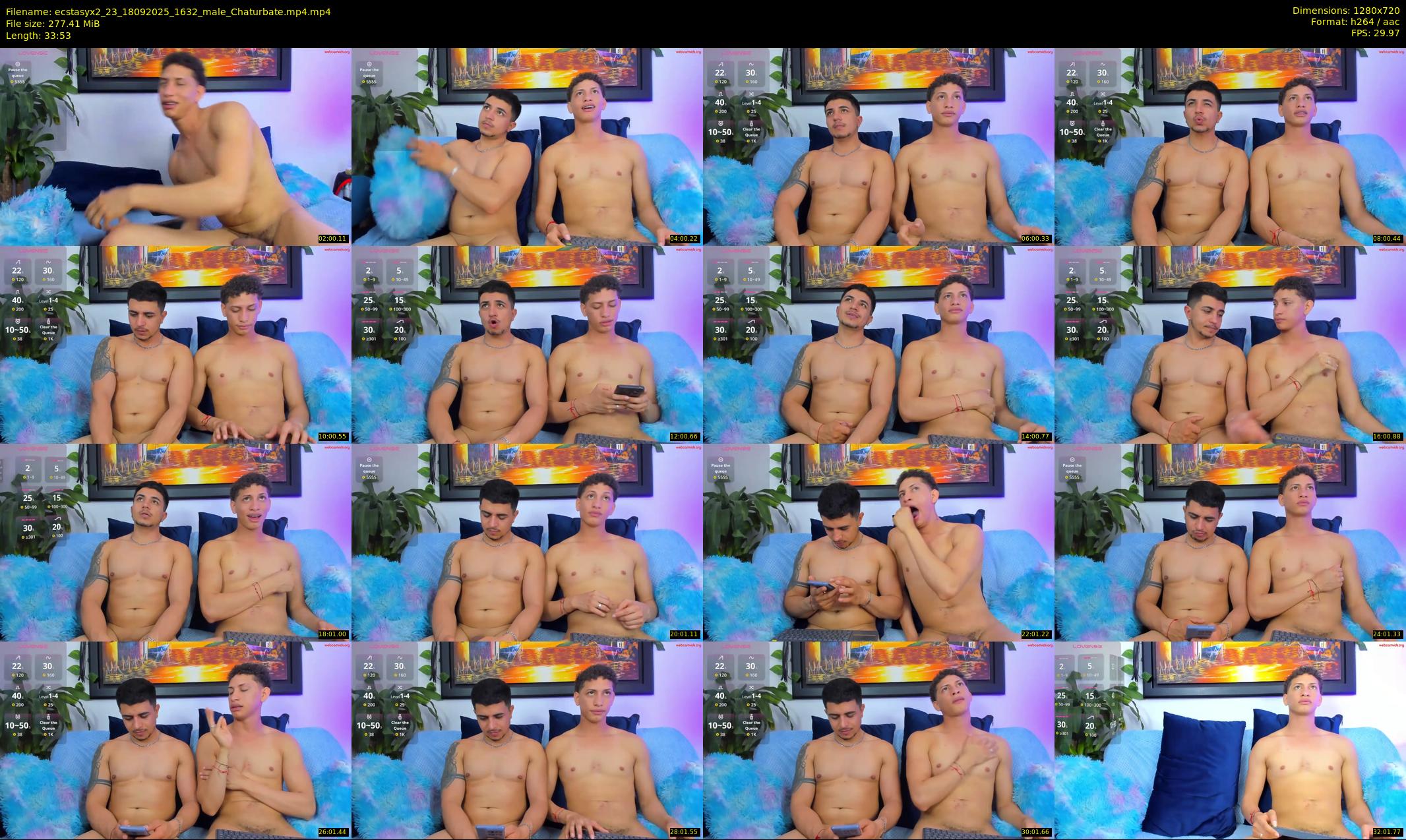 ecstasyx2_23 — 34 minute Chaturbate male cam show recording, 720p, Sep 18, 2025