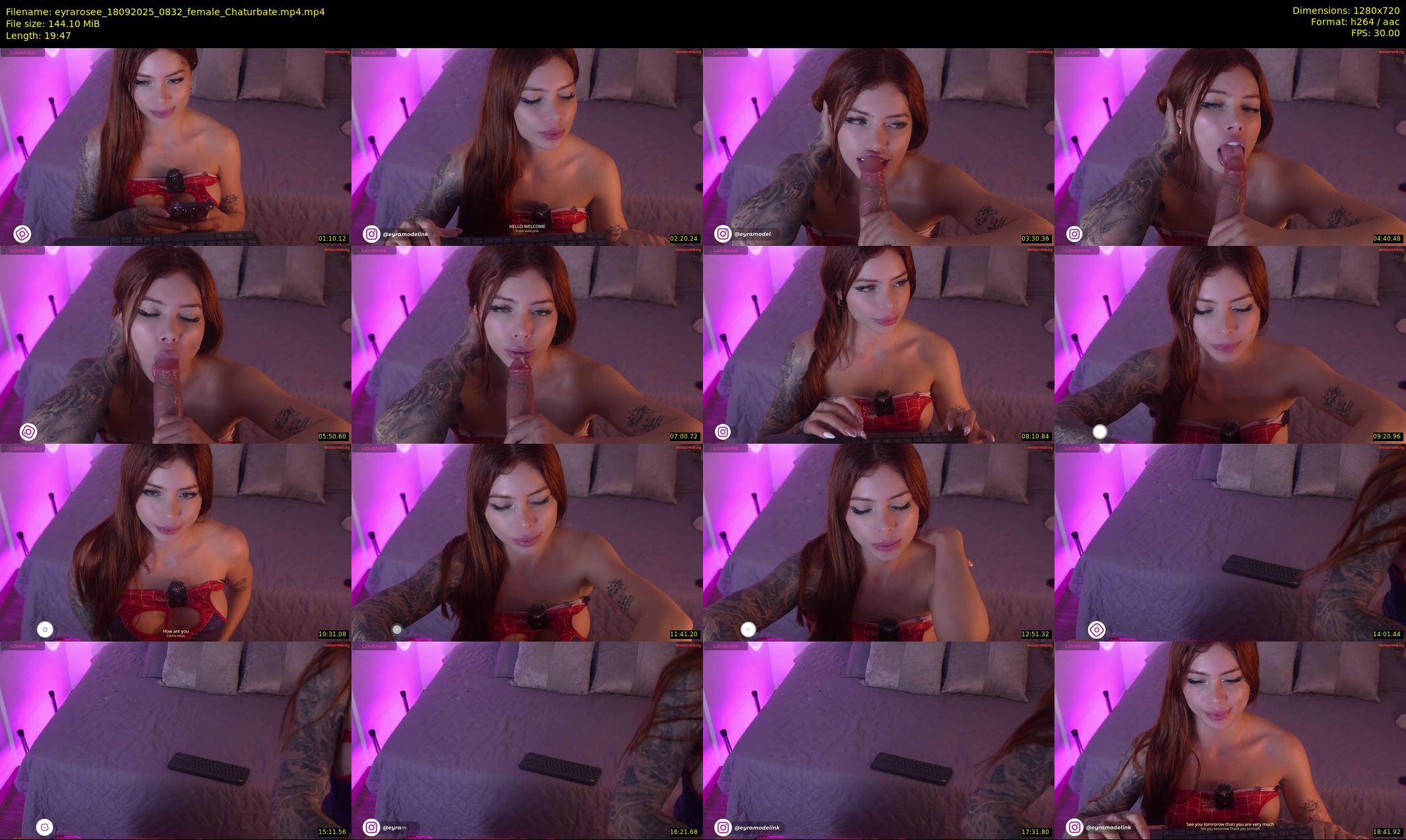 eyrarosee — 20 minute Chaturbate female cam show recording, 720p, Sep 18, 2025