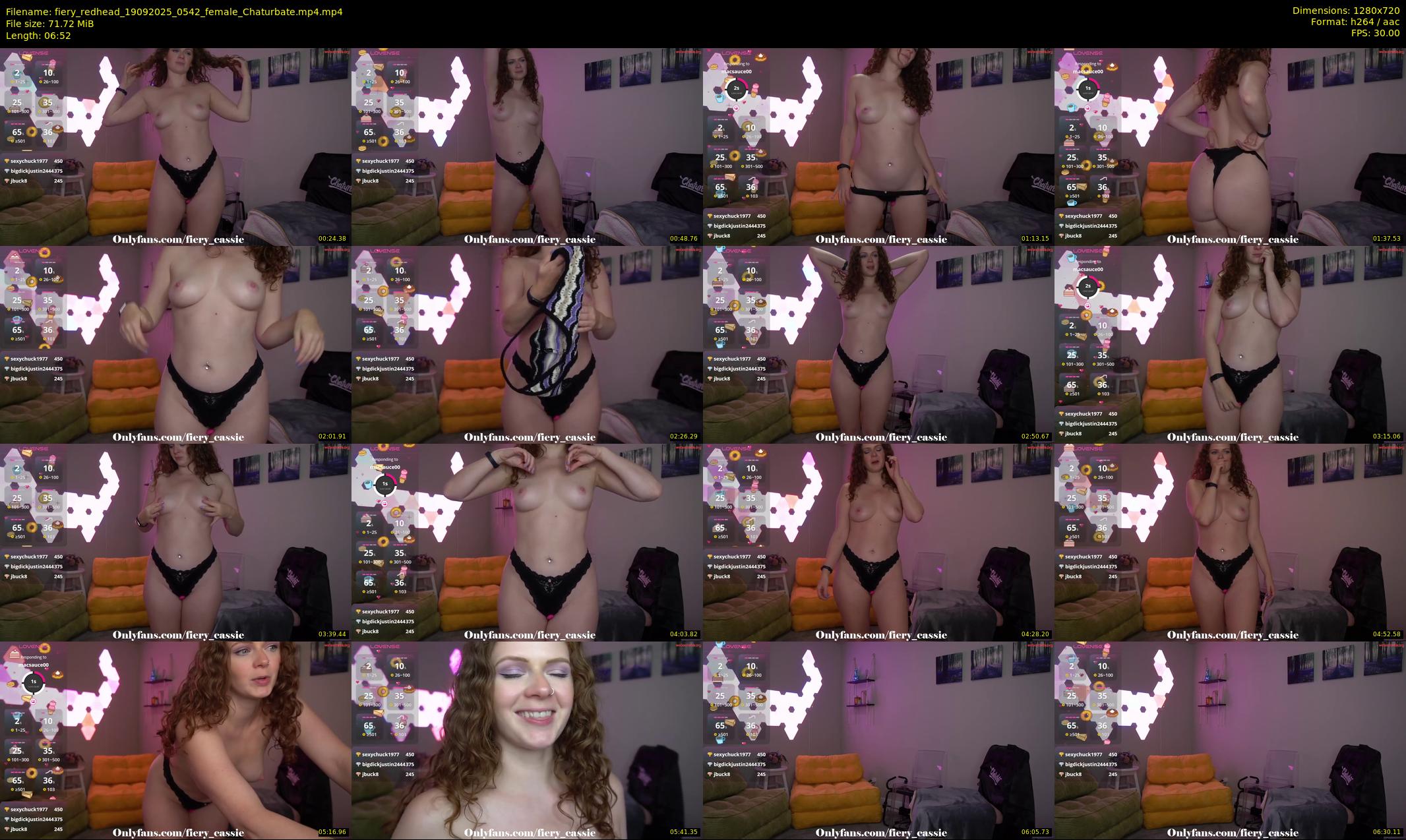 fiery_redhead — 7 minute Chaturbate female cam show recording, 720p, Sep 19, 2025