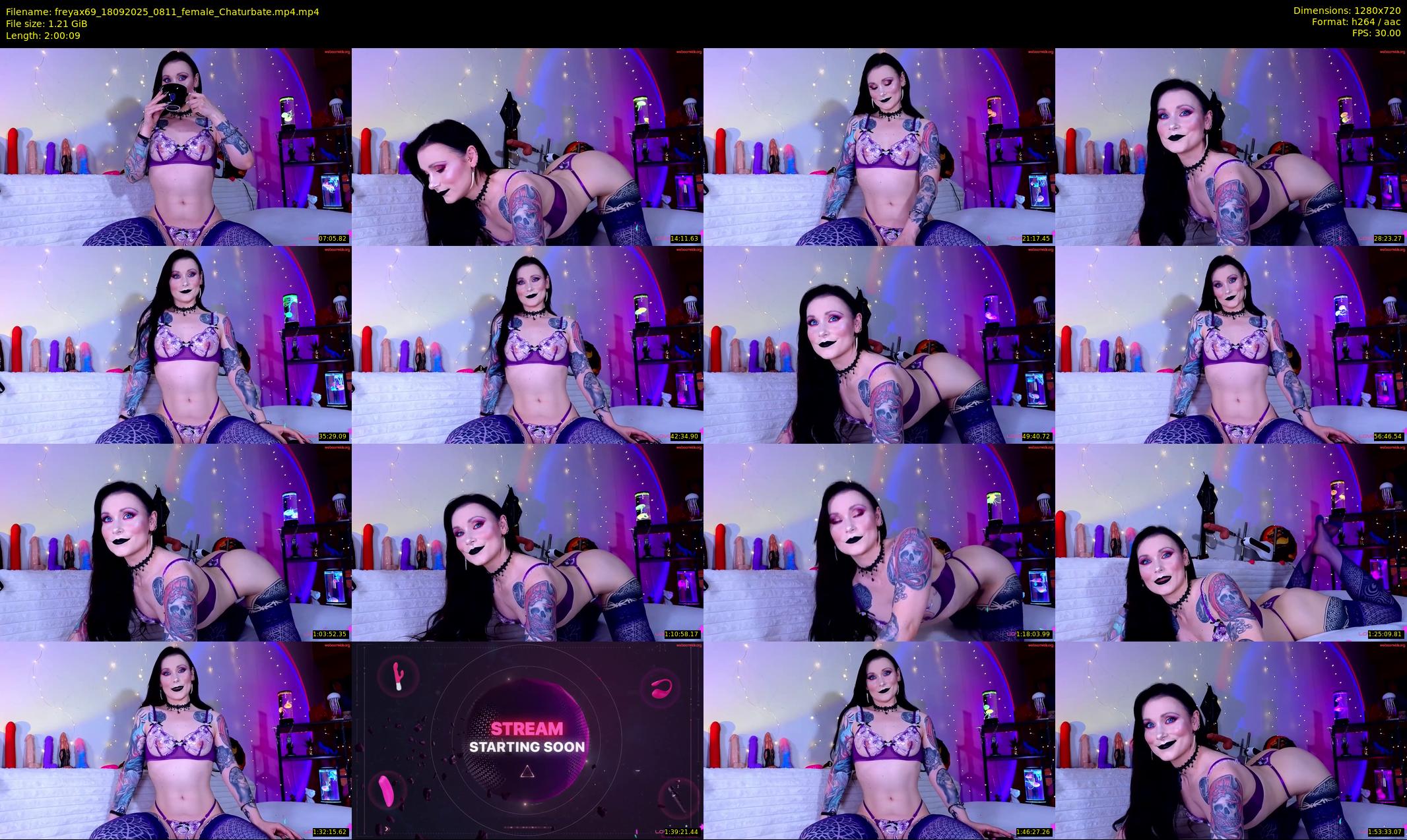 freyax69 — 121 minute Chaturbate female cam show recording, 720p, Sep 18, 2025