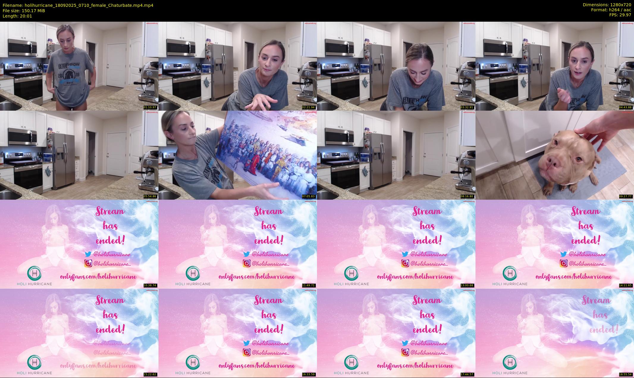 holihurricane — 21 minute Chaturbate female cam show recording, 720p, Sep 18, 2025