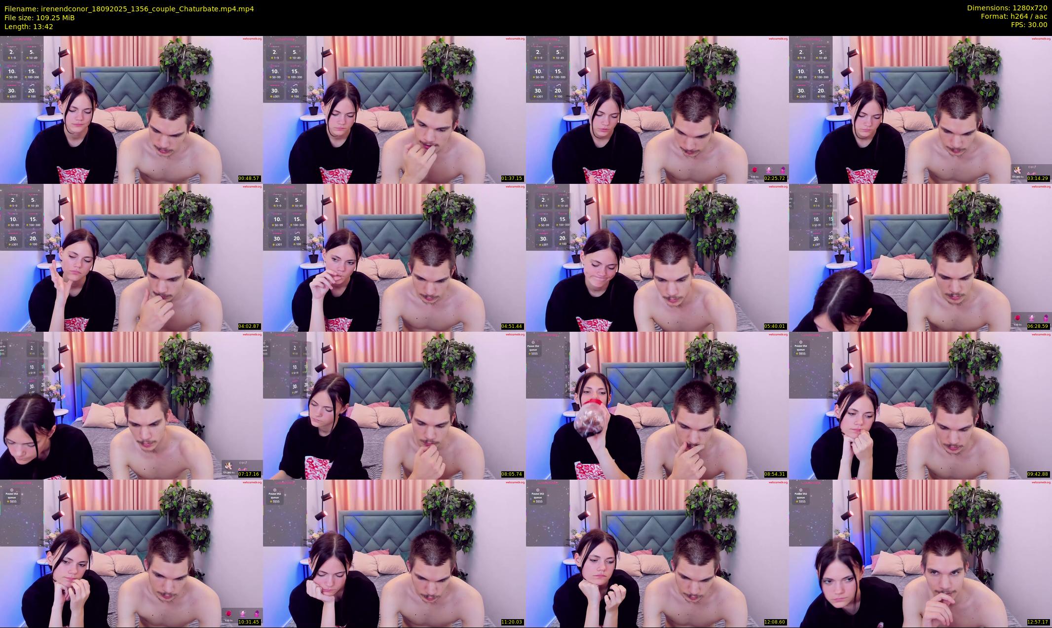 irenendconor — 14 minute Chaturbate couple cam show recording, 720p, Sep 18, 2025