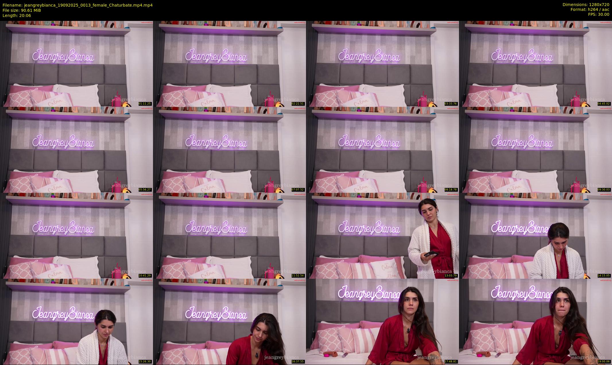 jeangreybianca — 21 minute Chaturbate female cam show recording, 720p, Sep 19, 2025