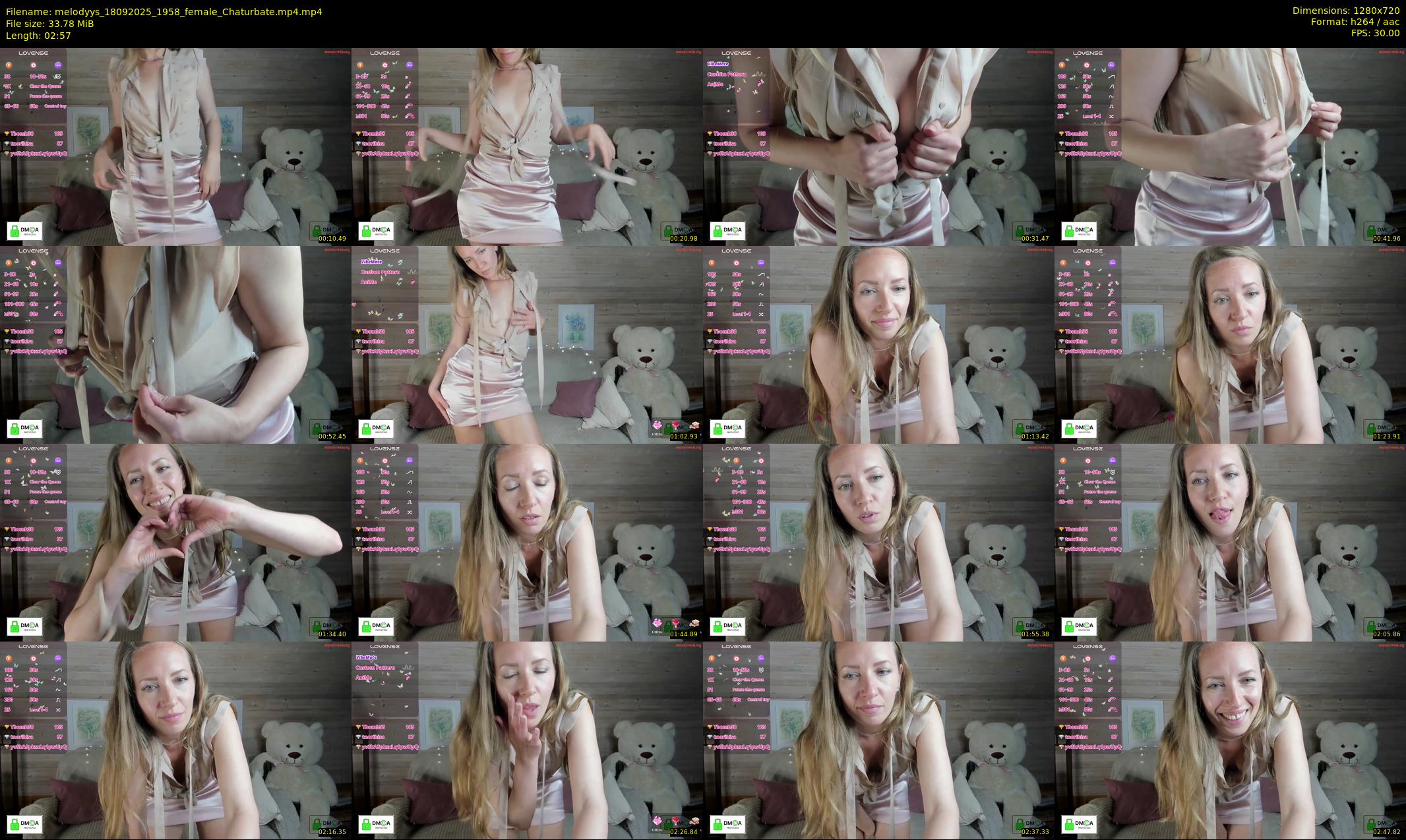 melodyys — 3 minute Chaturbate female cam show recording, 720p, Sep 18, 2025