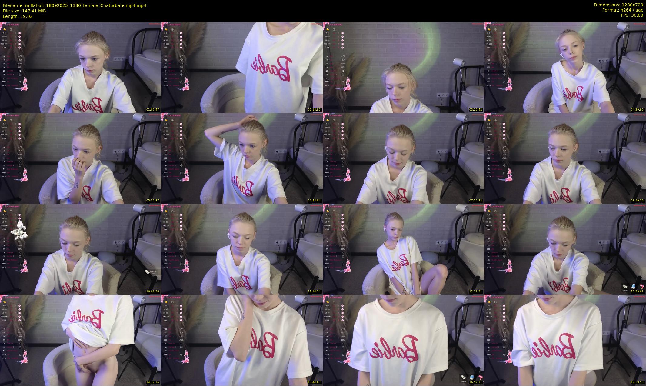 millaholt — 20 minute Chaturbate female cam show recording, 720p, Sep 18, 2025