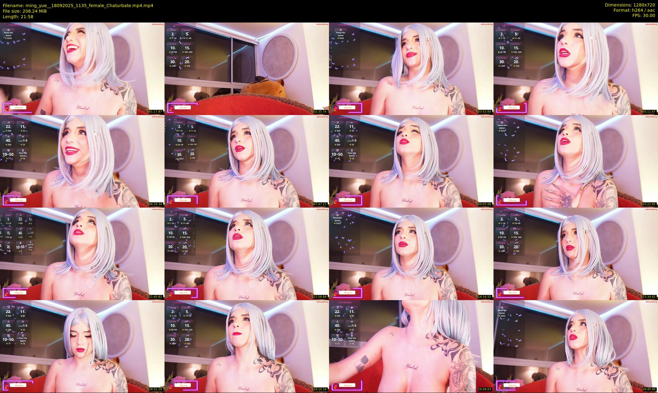 ming_yue_ — 22 minute Chaturbate female cam show recording, 720p, Sep 18, 2025