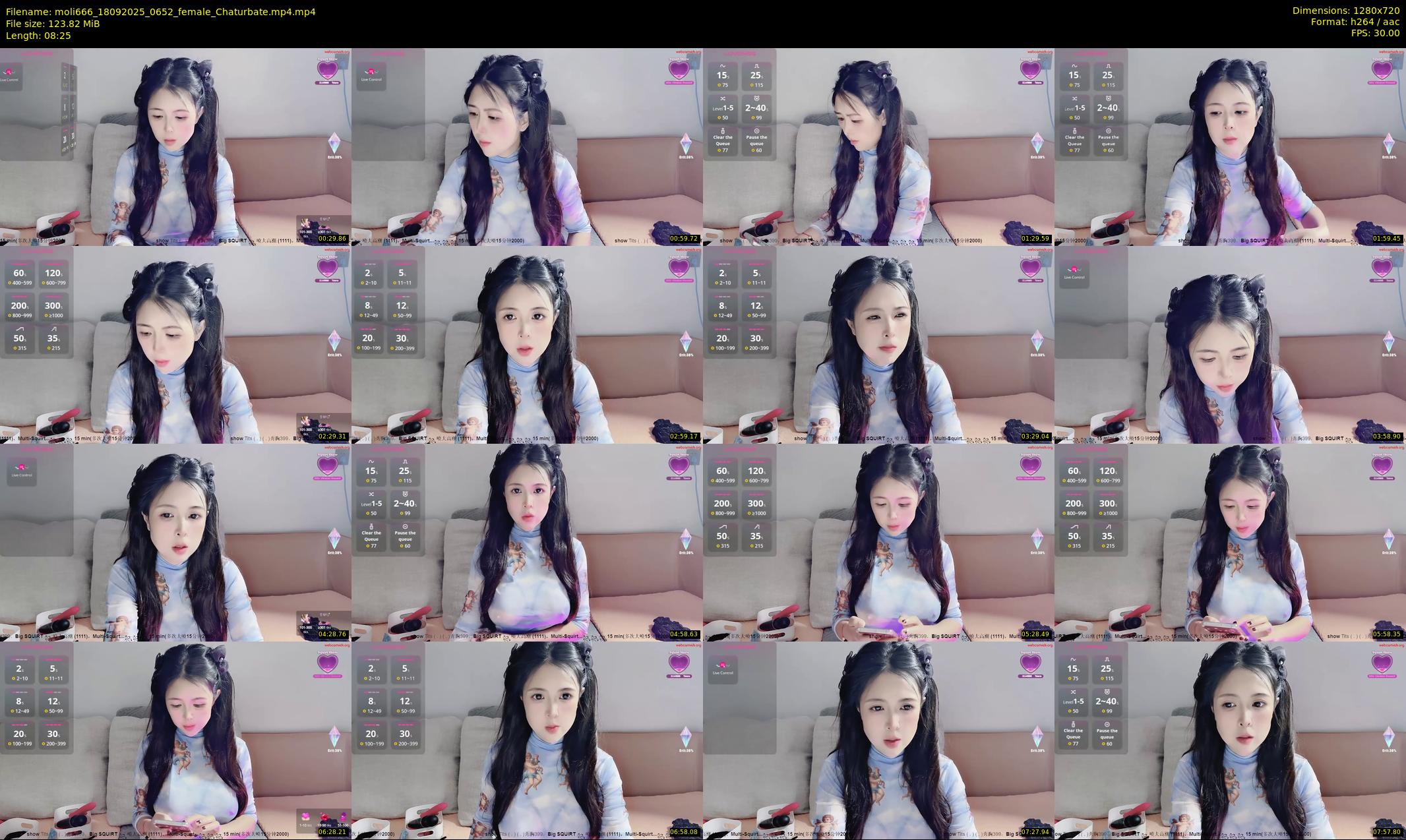moli666 — 9 minute Chaturbate female cam show recording, 720p, Sep 18, 2025