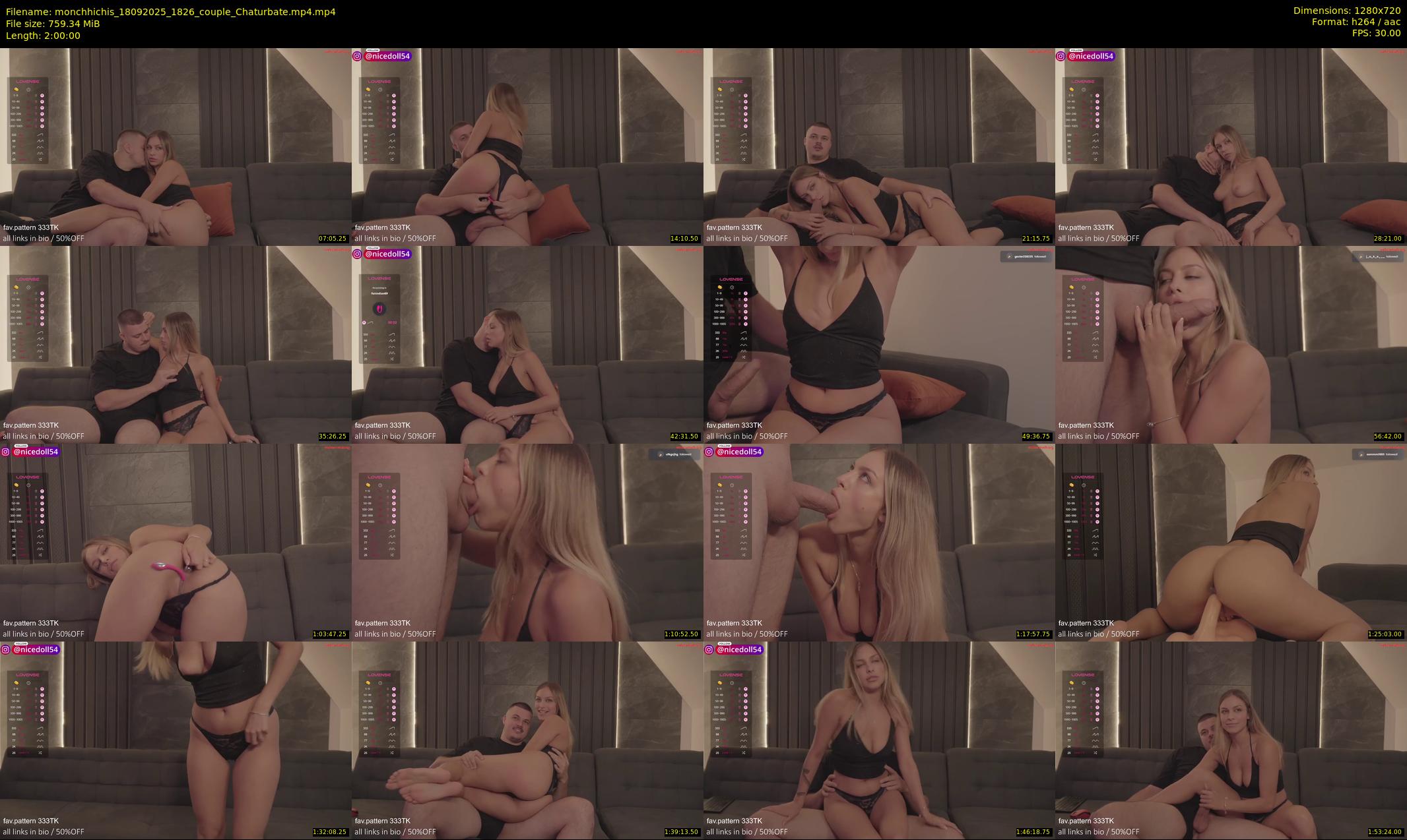 monchhichis — 120 minute Chaturbate couple cam show recording, 720p, Sep 18, 2025