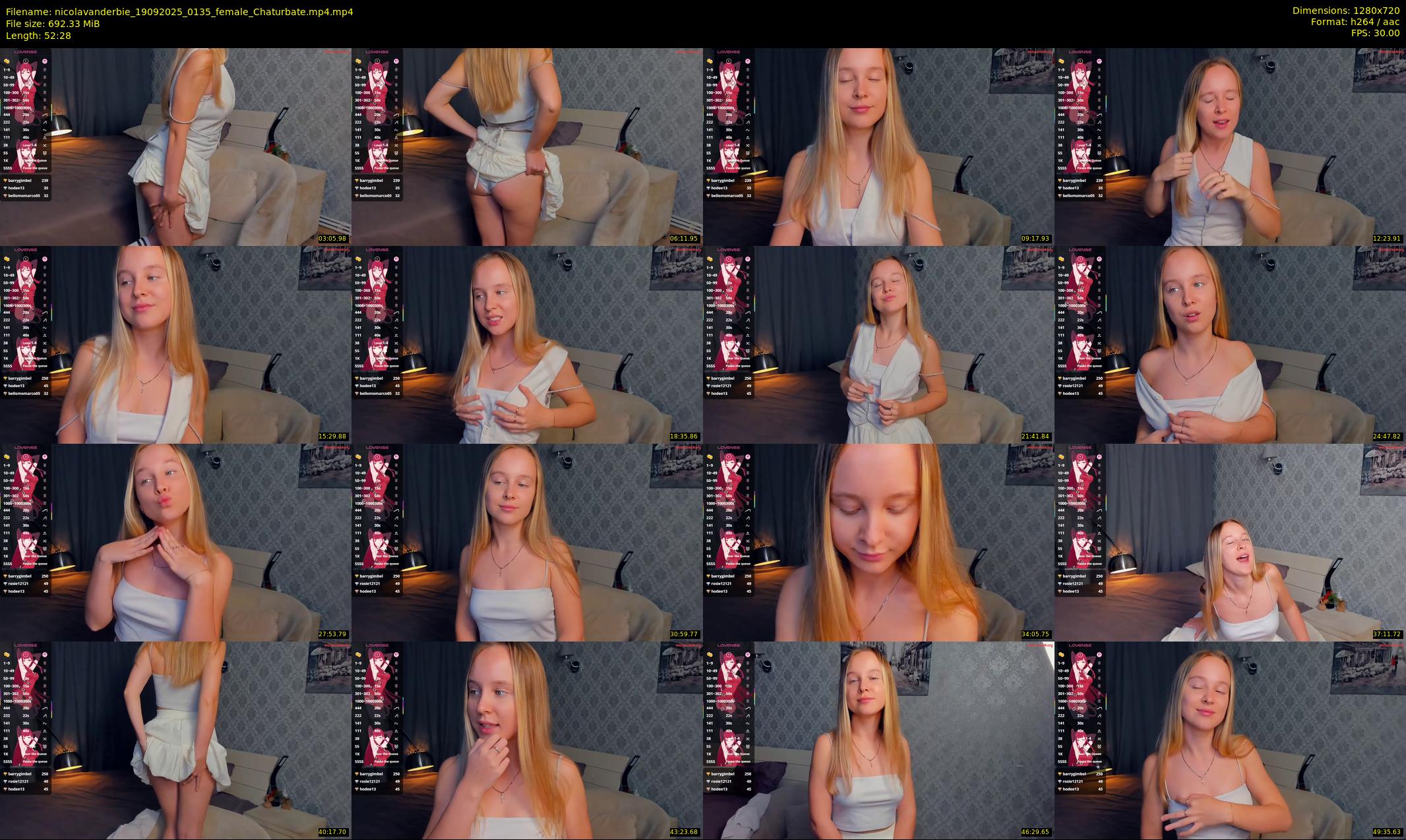 nicolavanderbie — 53 minute Chaturbate female cam show recording, 720p, Sep 19, 2025