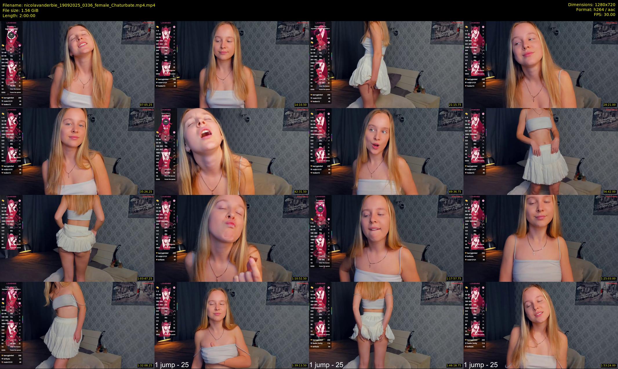 nicolavanderbie — 120 minute Chaturbate female cam show recording, 720p, Sep 19, 2025