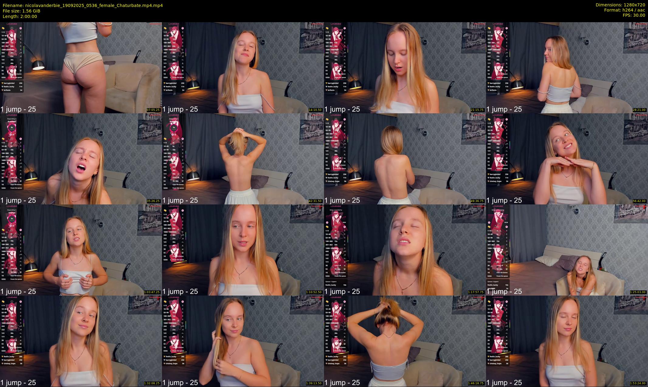 nicolavanderbie — 120 minute Chaturbate female cam show recording, 720p, Sep 19, 2025