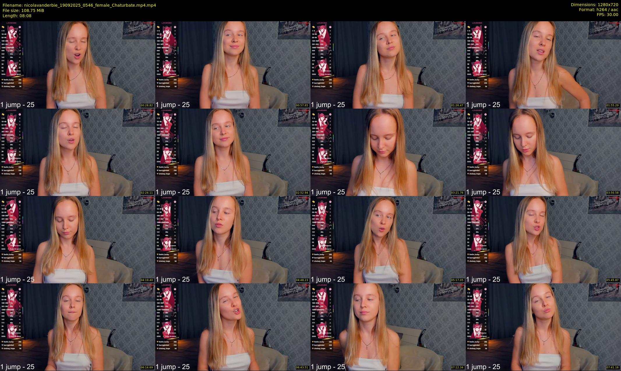 nicolavanderbie — 9 minute Chaturbate female cam show recording, 720p, Sep 19, 2025