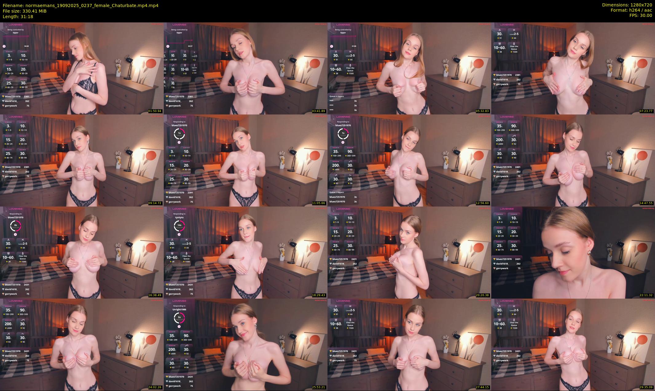 normaemans — 32 minute Chaturbate female cam show recording, 720p, Sep 19, 2025