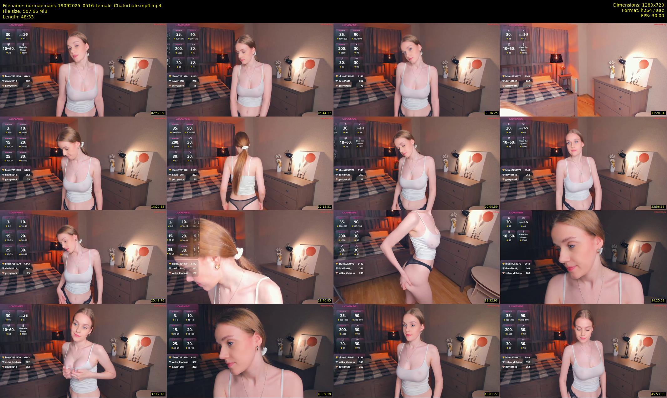 normaemans — 49 minute Chaturbate female cam show recording, 720p, Sep 19, 2025