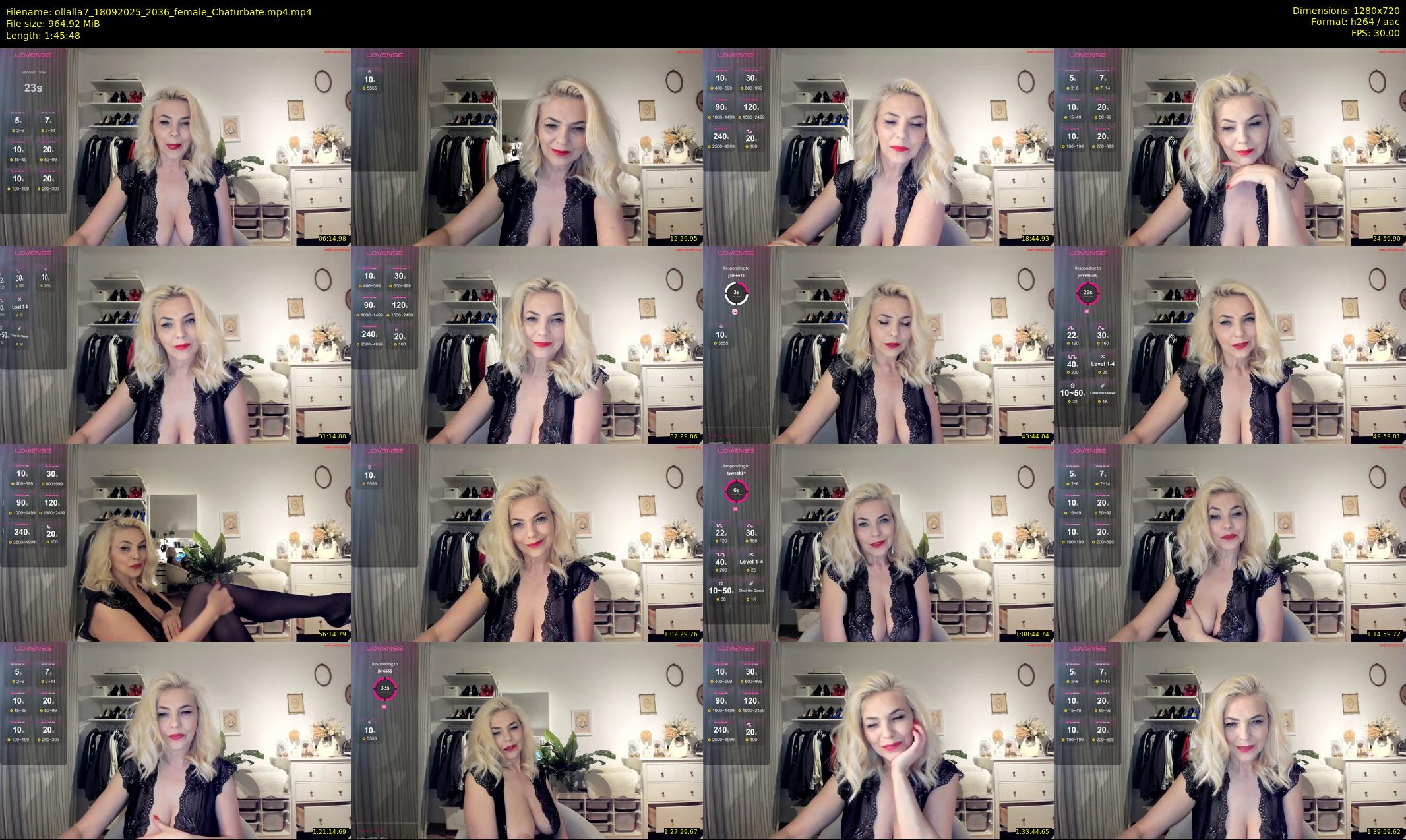ollalla7 — 106 minute Chaturbate female cam show recording, 720p, Sep 18, 2025