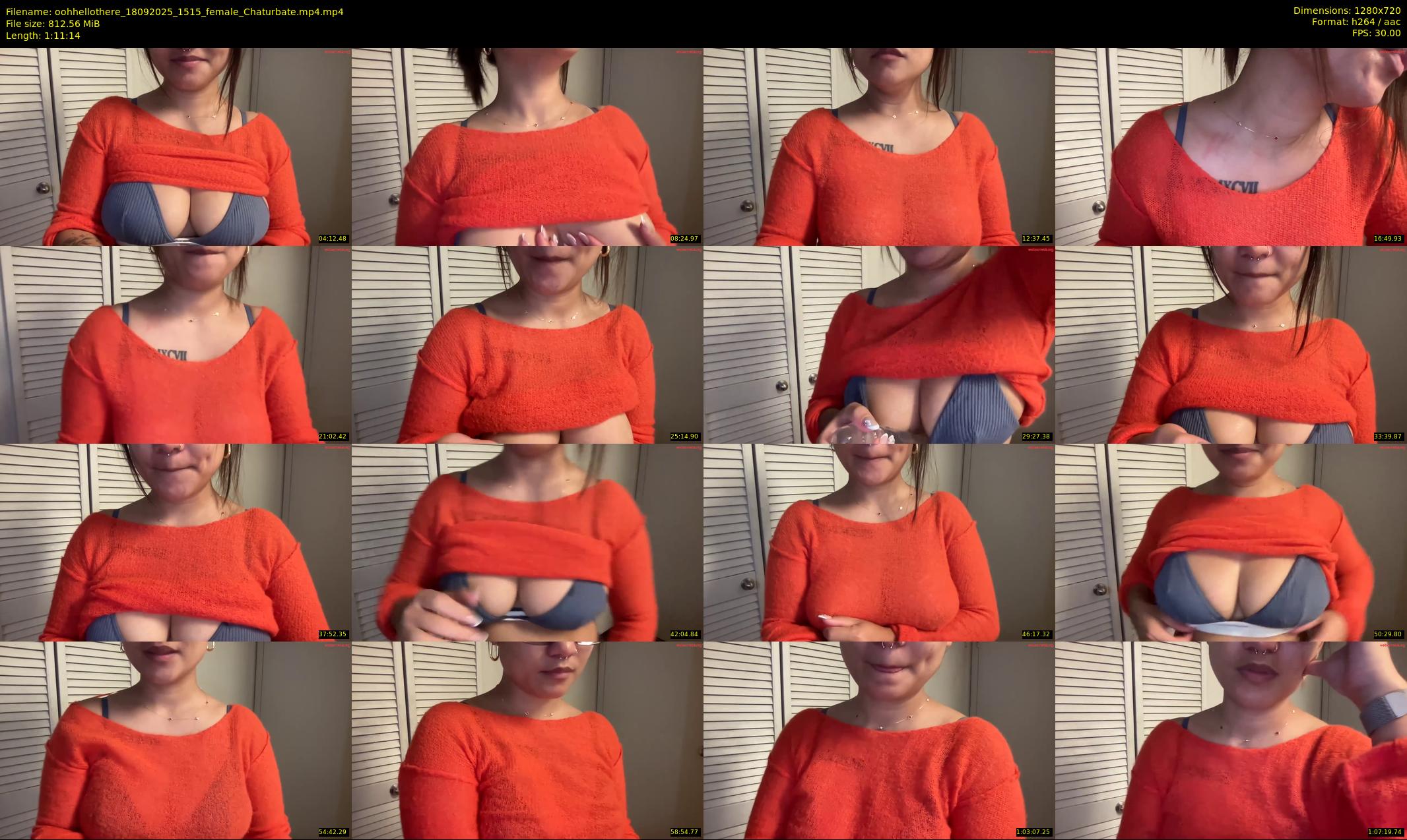 oohhellothere — 72 minute Chaturbate female cam show recording, 720p, Sep 18, 2025