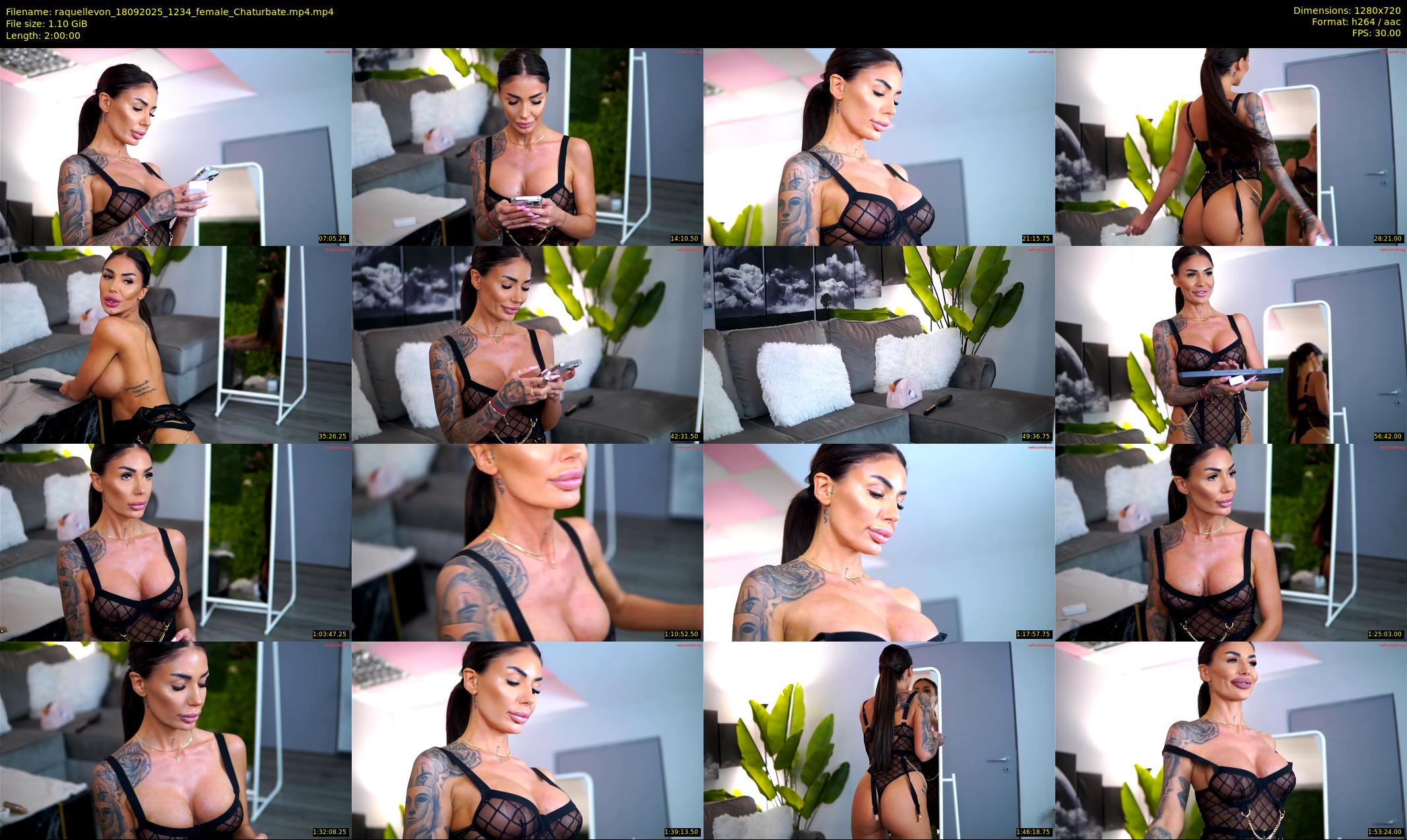 raquellevon — 120 minute Chaturbate female cam show recording, 720p, Sep 18, 2025