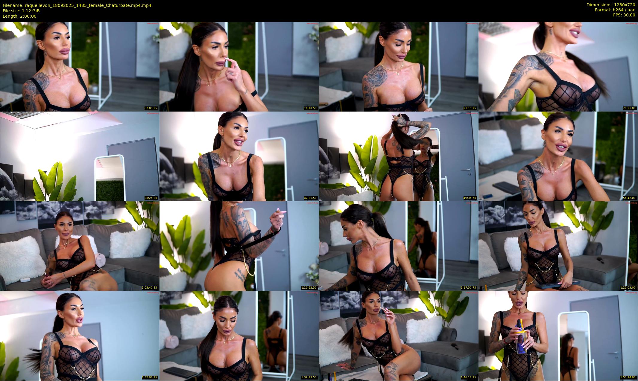 raquellevon — 120 minute Chaturbate female cam show recording, 720p, Sep 18, 2025