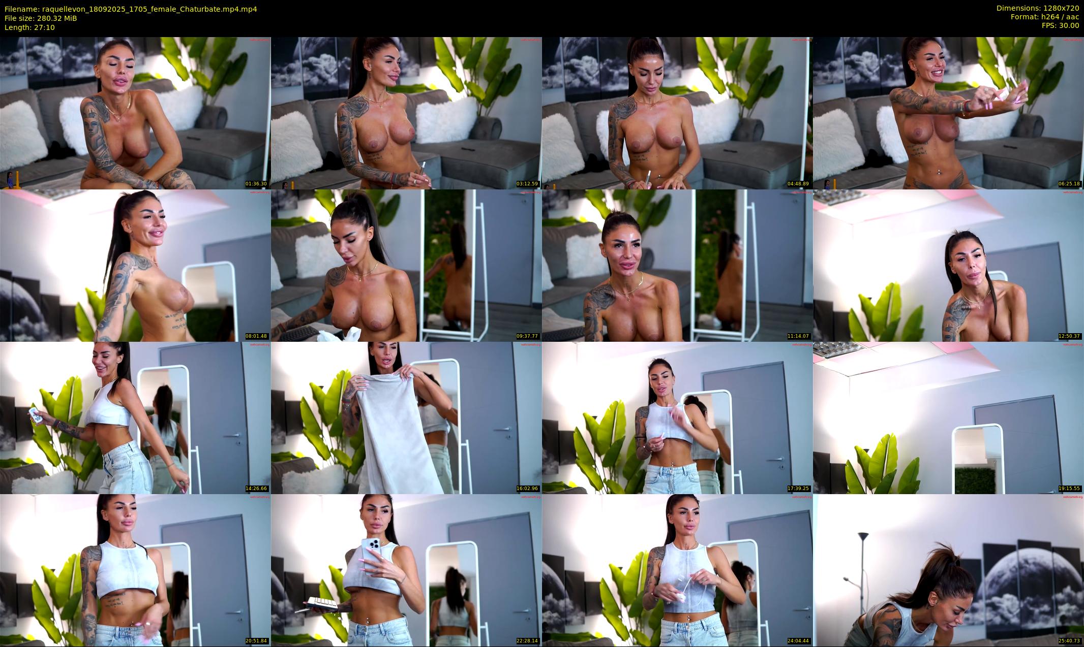 raquellevon — 28 minute Chaturbate female cam show recording, 720p, Sep 18, 2025
