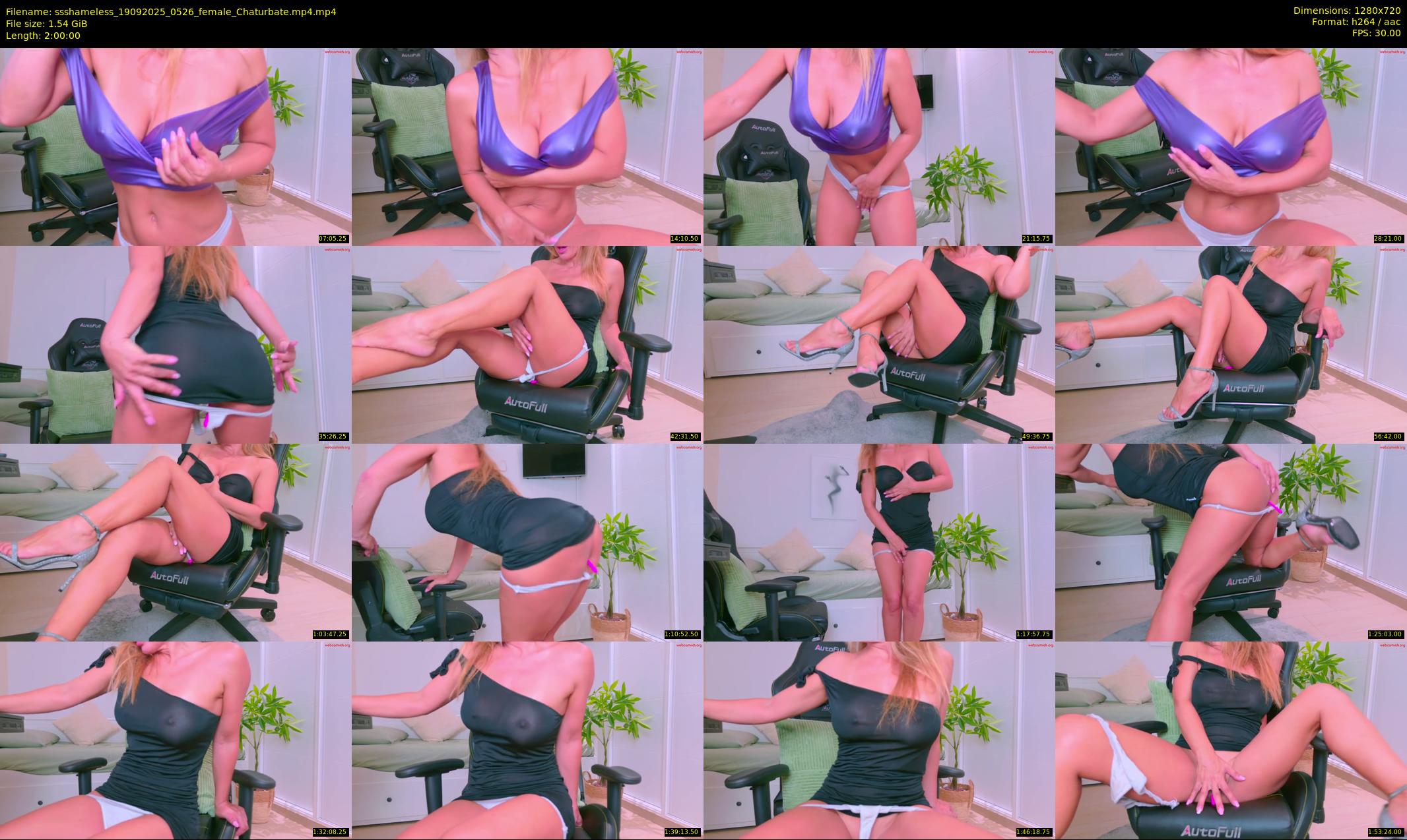 ssshameless — 120 minute Chaturbate female cam show recording, 720p, Sep 19, 2025