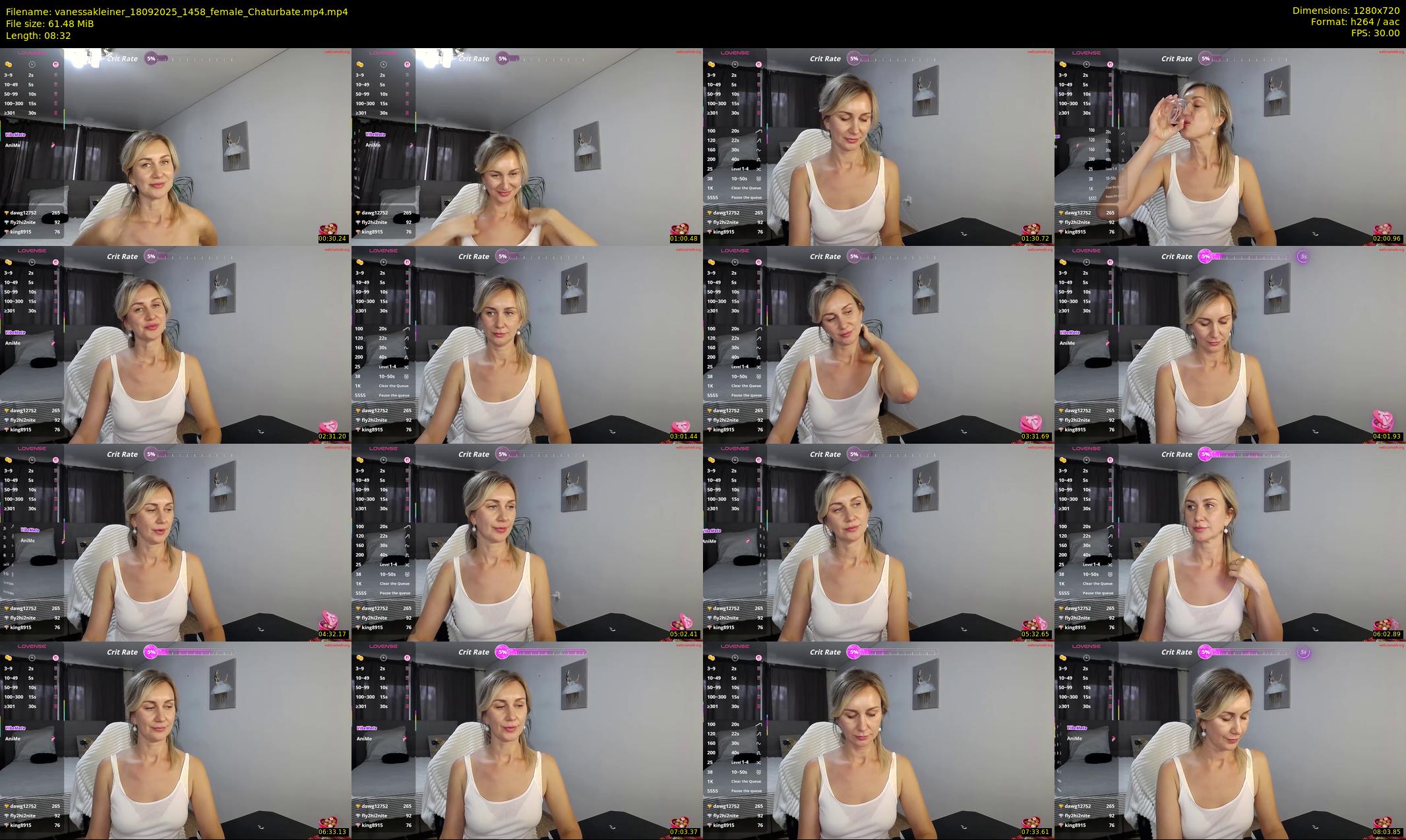 vanessakleiner — 9 minute Chaturbate female cam show recording, 720p, Sep 18, 2025