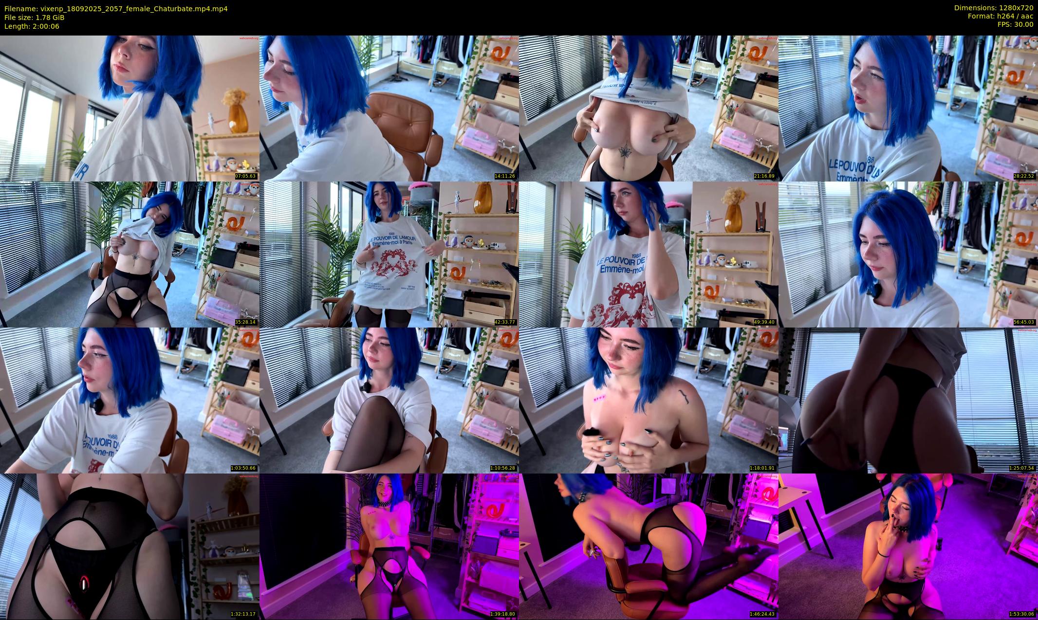 vixenp — 121 minute Chaturbate female cam show recording, 720p, Sep 18, 2025