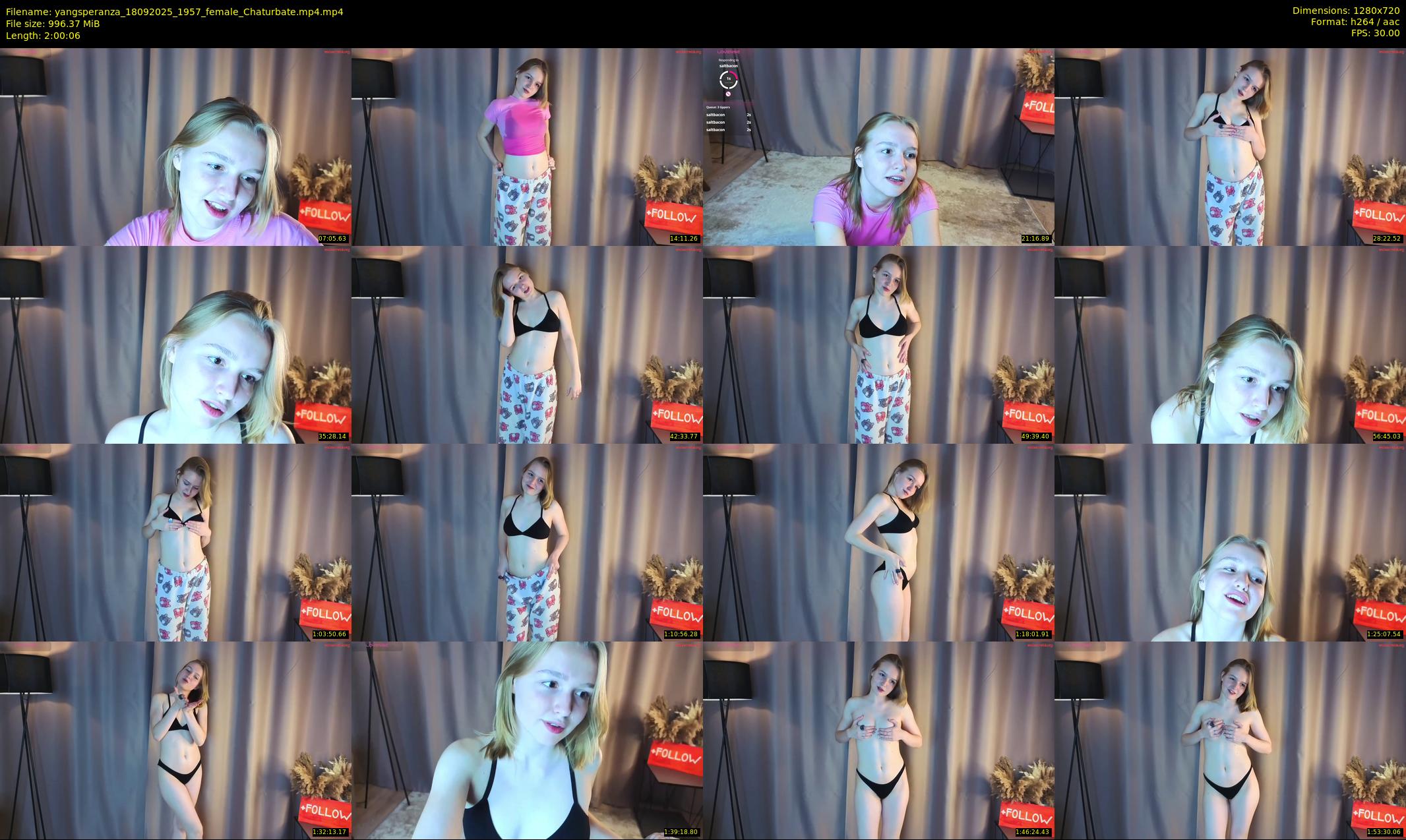 yangsperanza — 121 minute Chaturbate female cam show recording, 720p, Sep 18, 2025