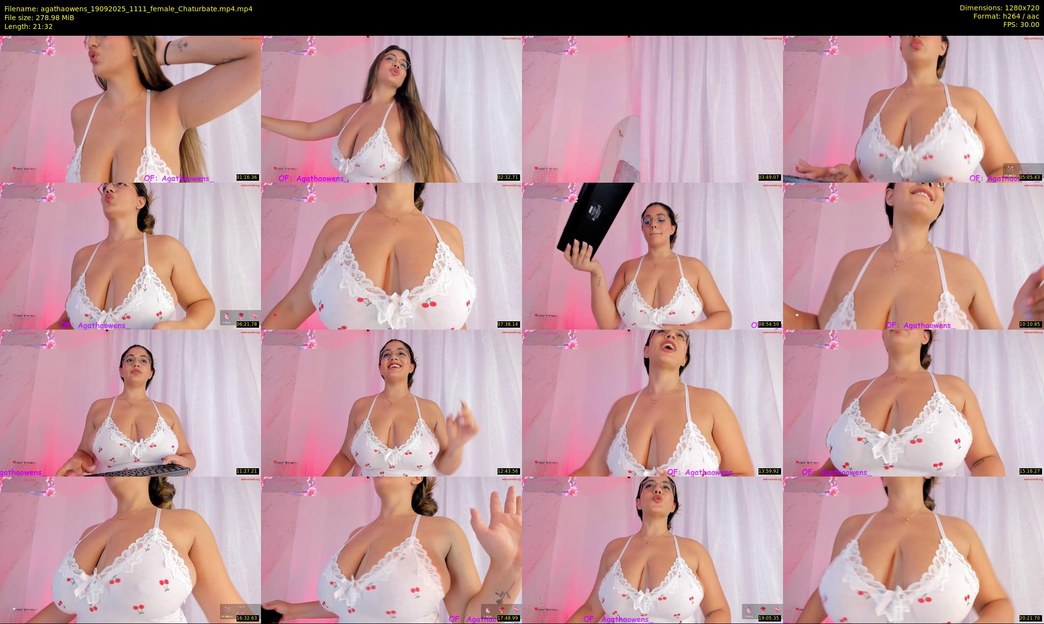 agathaowens — 22 minute Chaturbate female cam show recording, 720p, Sep 19, 2025