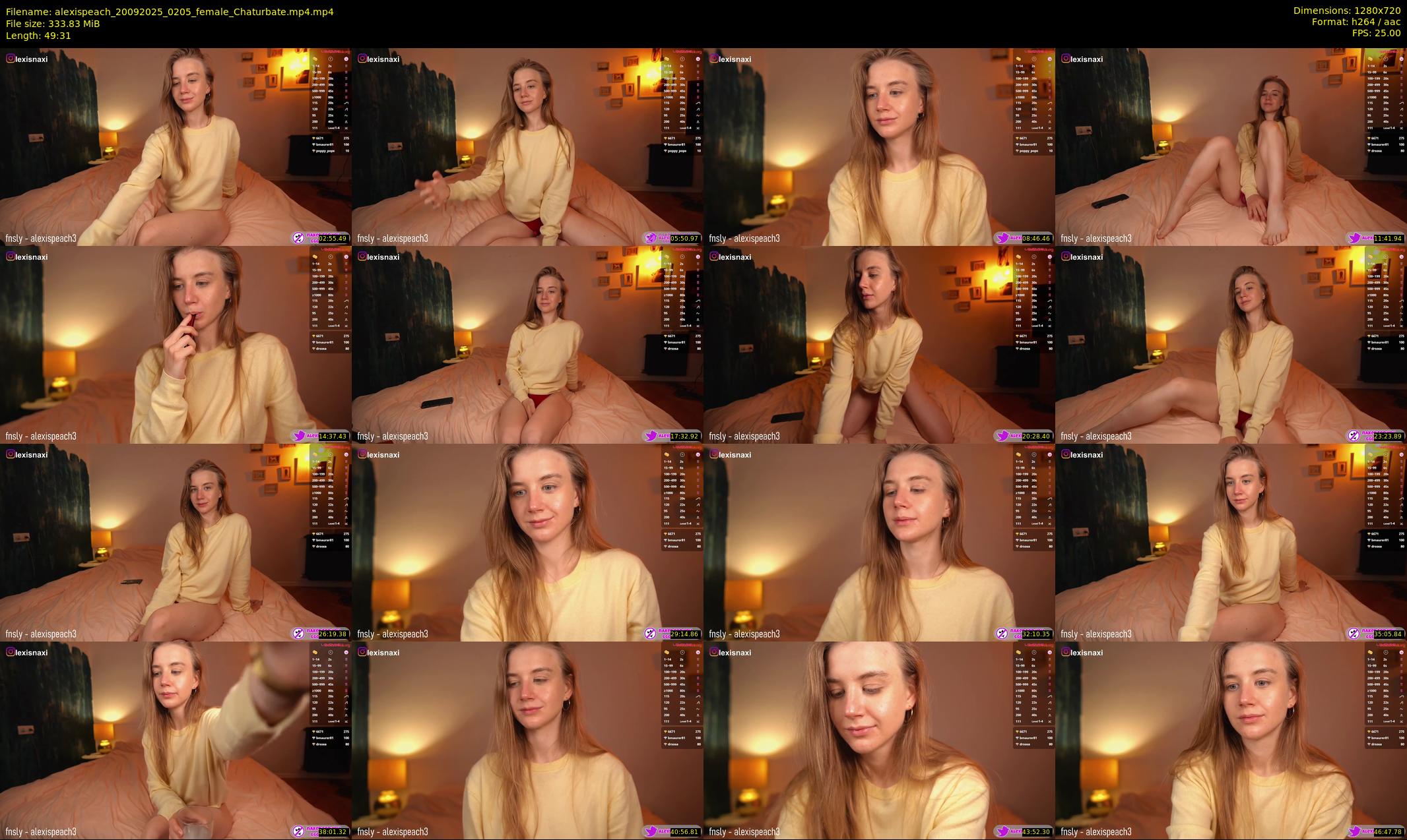 alexispeach — 50 minute Chaturbate female cam show recording, 720p, Sep 20, 2025