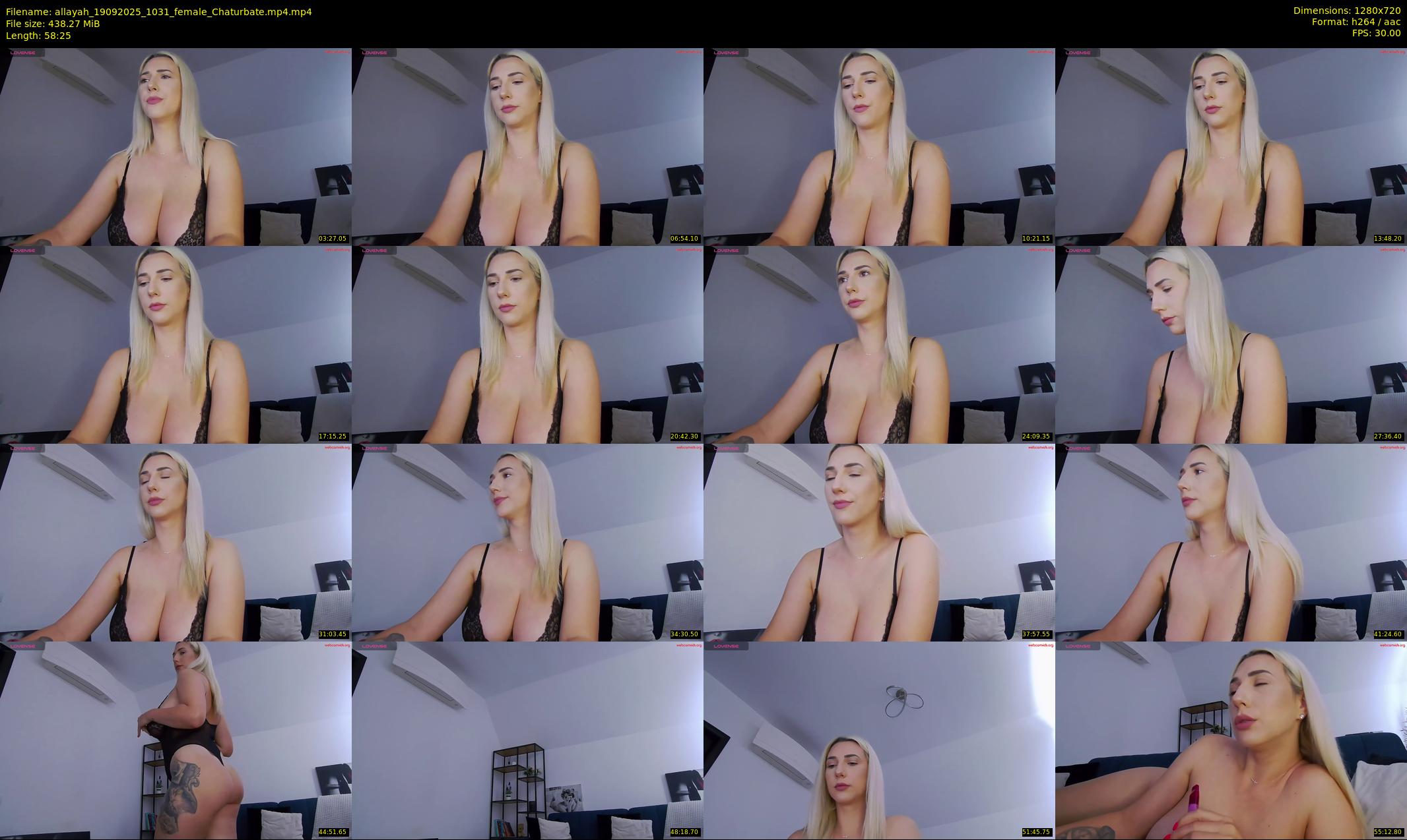 allayah — 59 minute Chaturbate female cam show recording, 720p, Sep 19, 2025