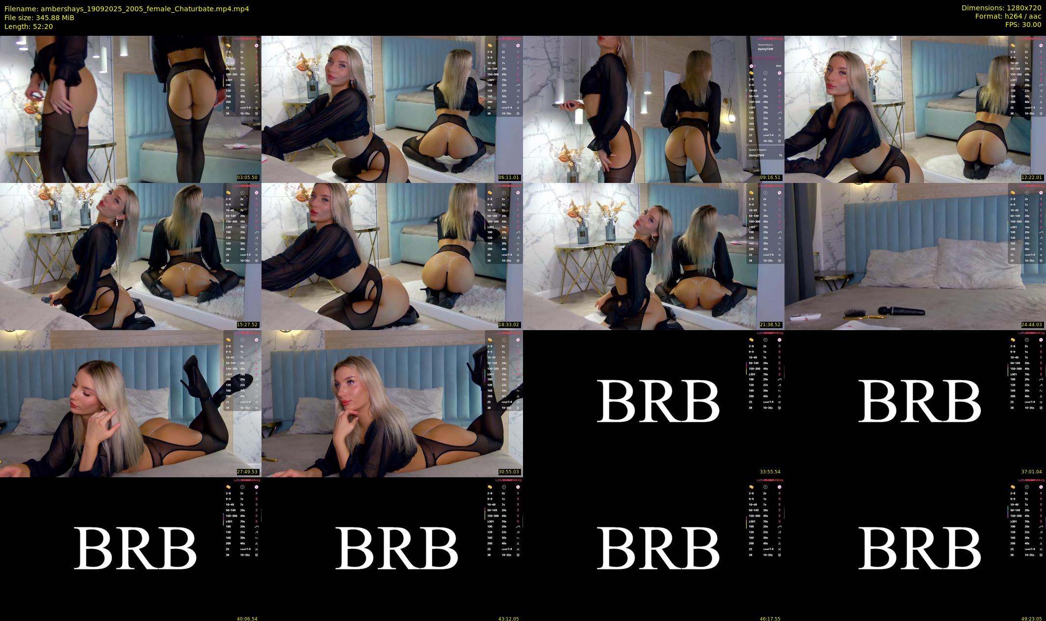 ambershays — 53 minute Chaturbate female cam show recording, 720p, Sep 19, 2025