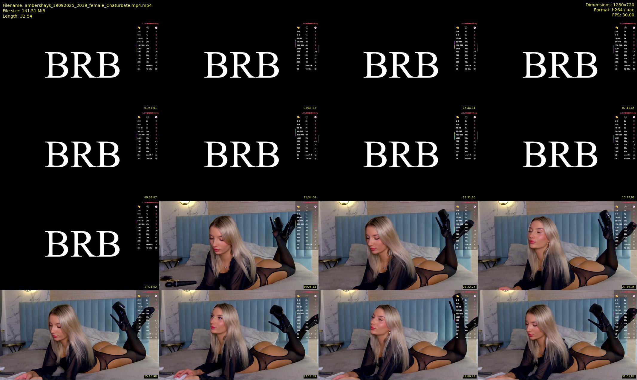 ambershays — 33 minute Chaturbate female cam show recording, 720p, Sep 19, 2025