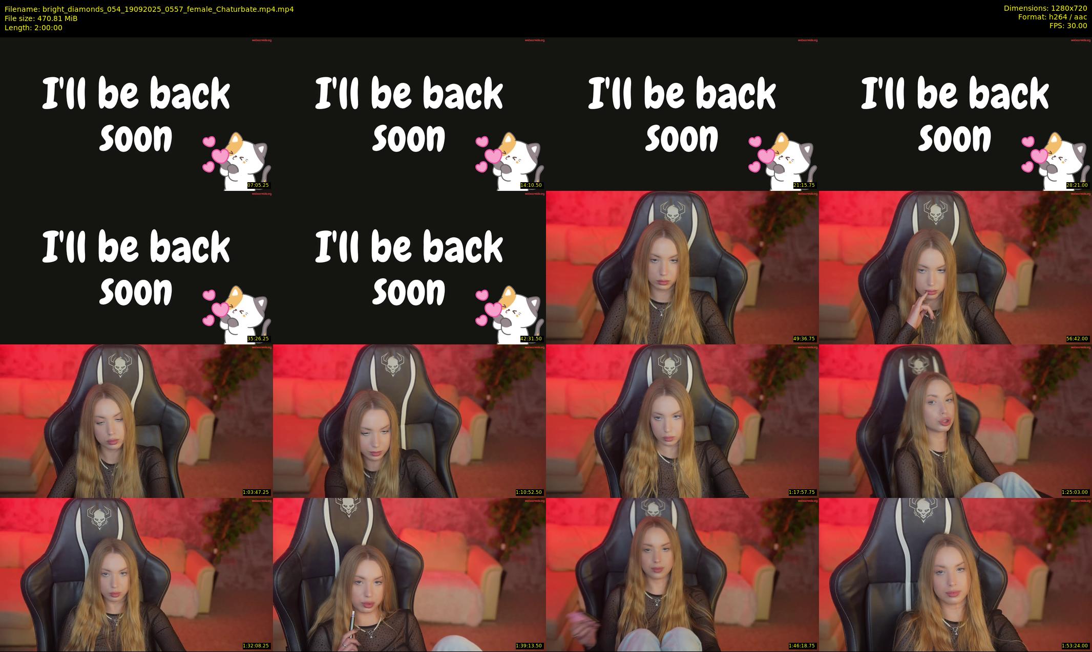 bright_diamonds_054 — 120 minute Chaturbate couple cam show recording, 720p, Sep 19, 2025