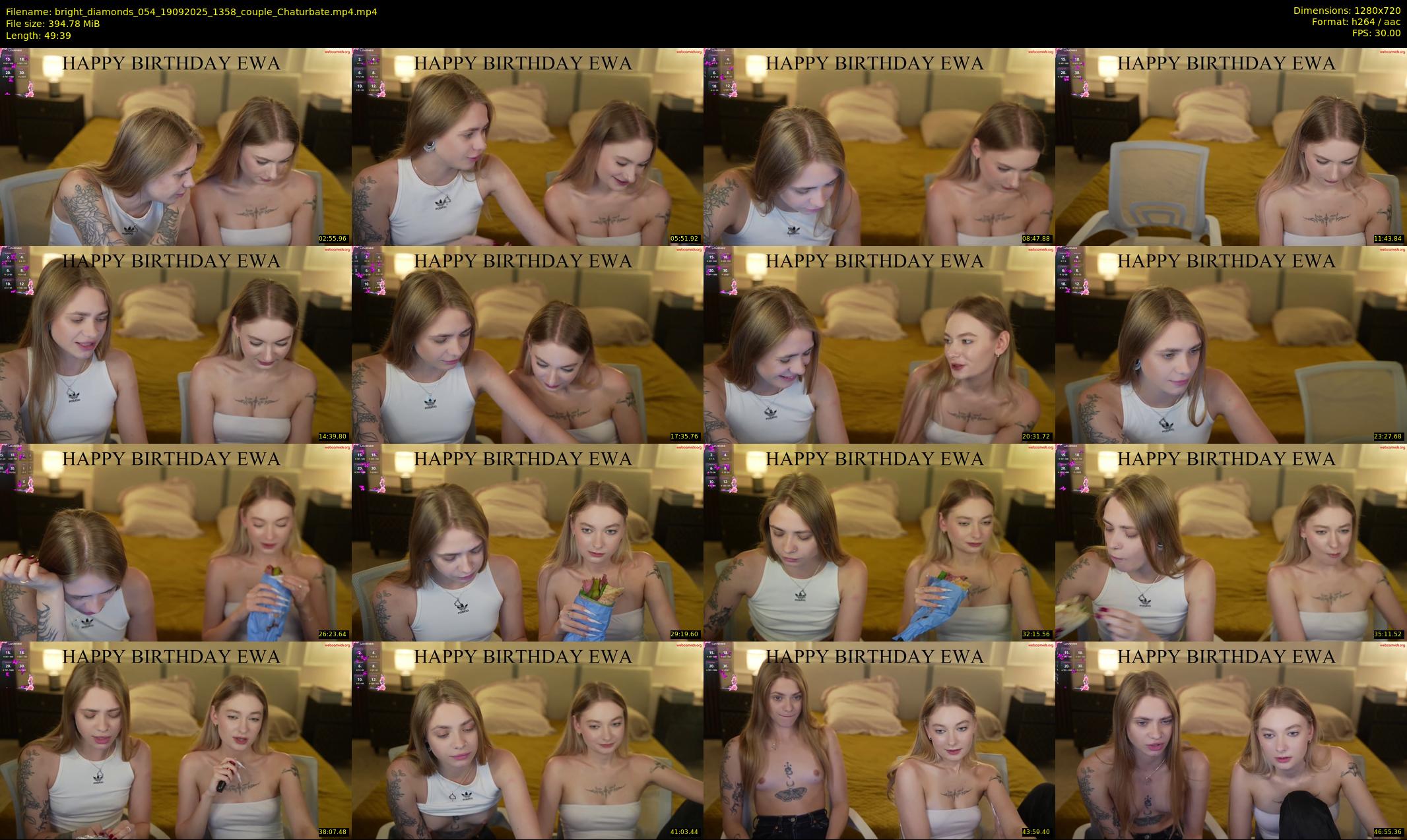 bright_diamonds_054 — 50 minute Chaturbate couple cam show recording, 720p, Sep 19, 2025