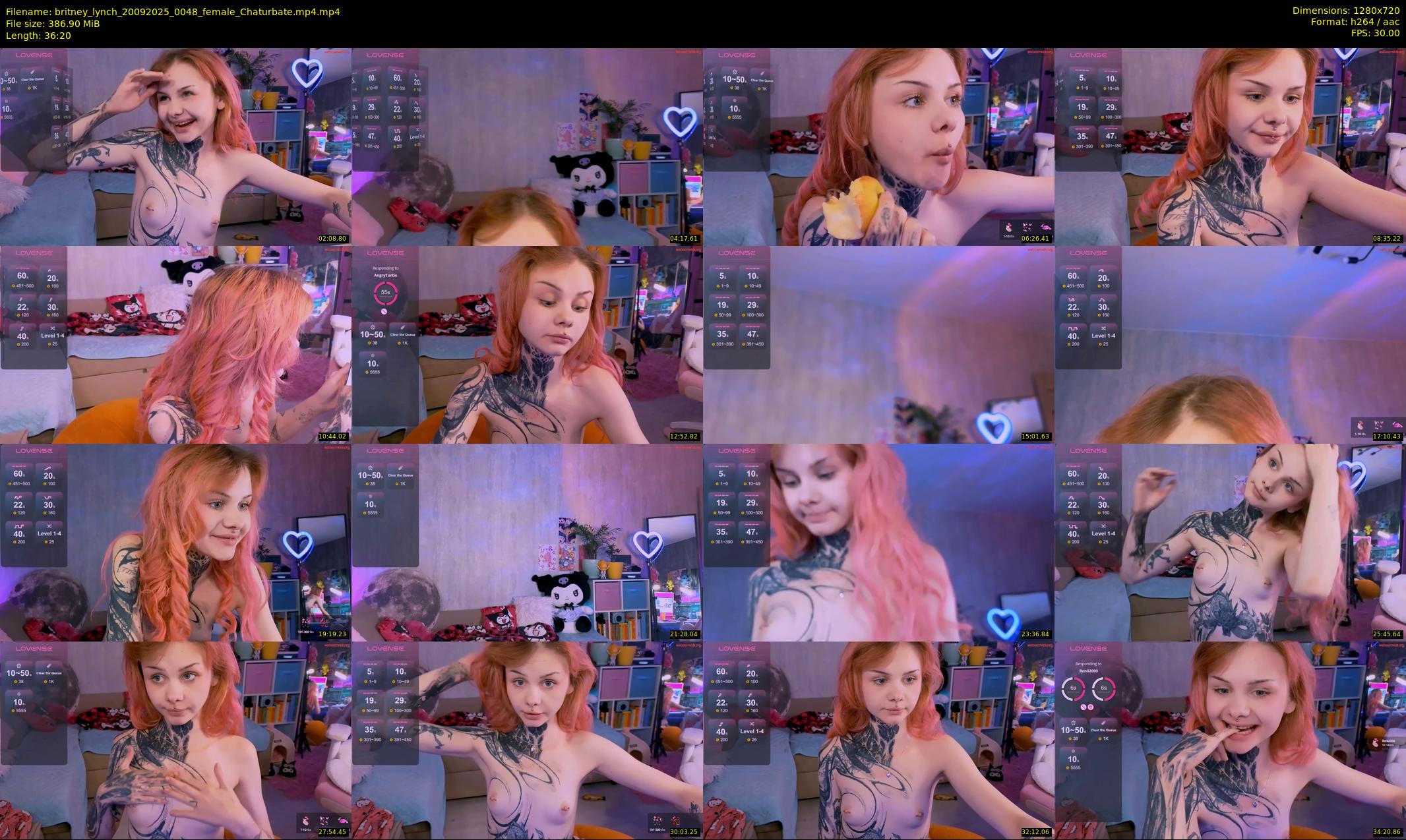 britney_lynch — 37 minute Chaturbate female cam show recording, 720p, Sep 20, 2025