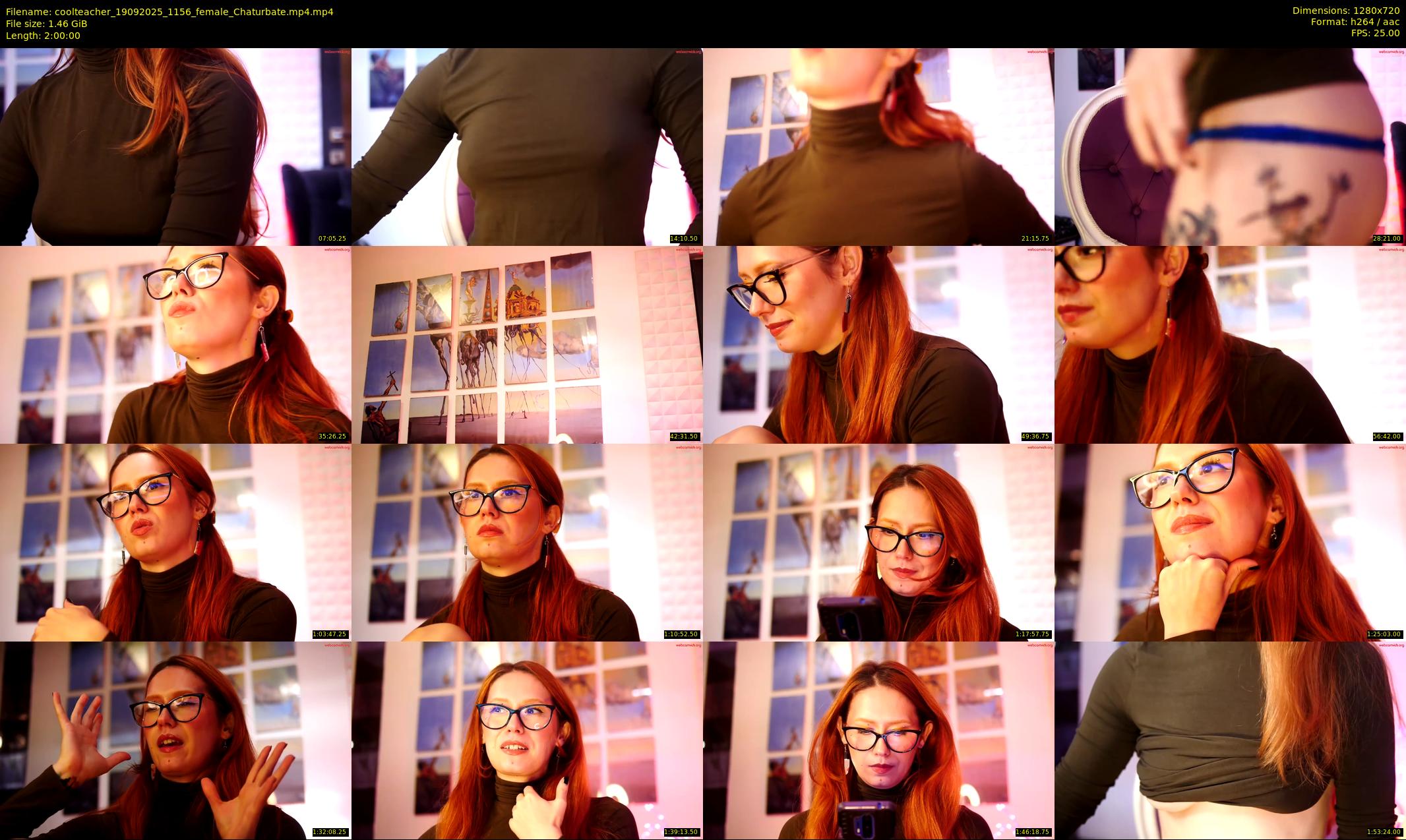 coolteacher — 120 minute Chaturbate female cam show recording, 720p, Sep 19, 2025