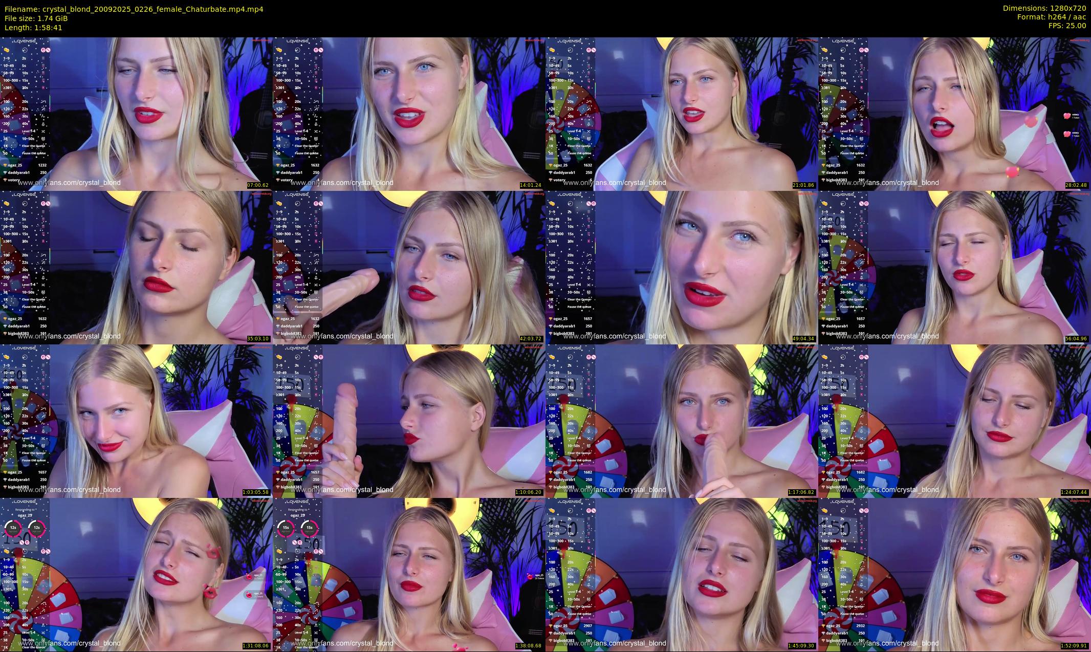 crystal_blond — 119 minute Chaturbate female cam show recording, 720p, Sep 20, 2025