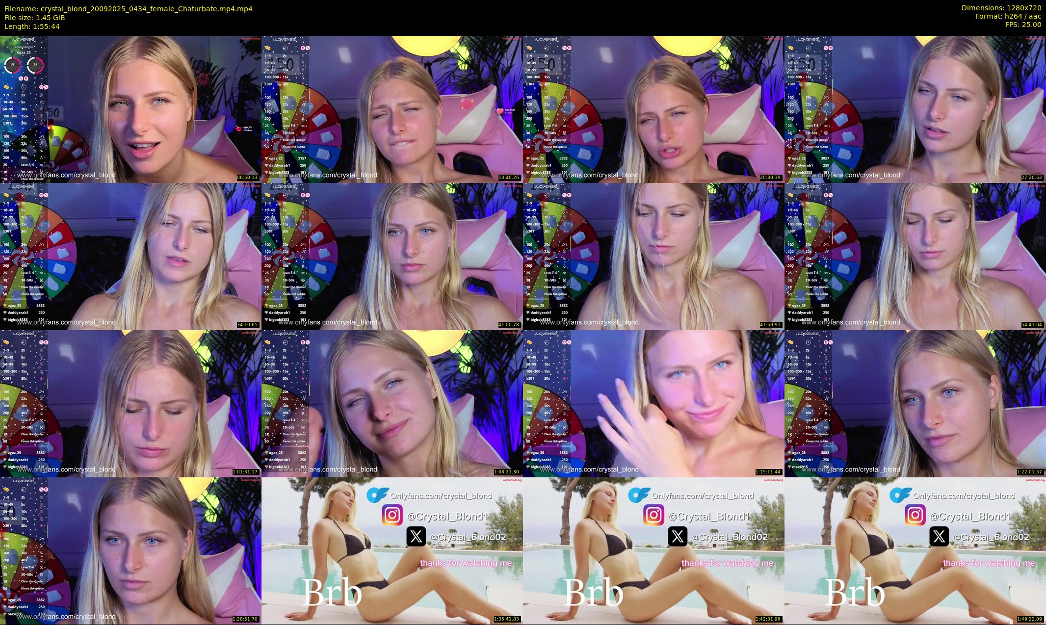 crystal_blond — 116 minute Chaturbate female cam show recording, 720p, Sep 20, 2025