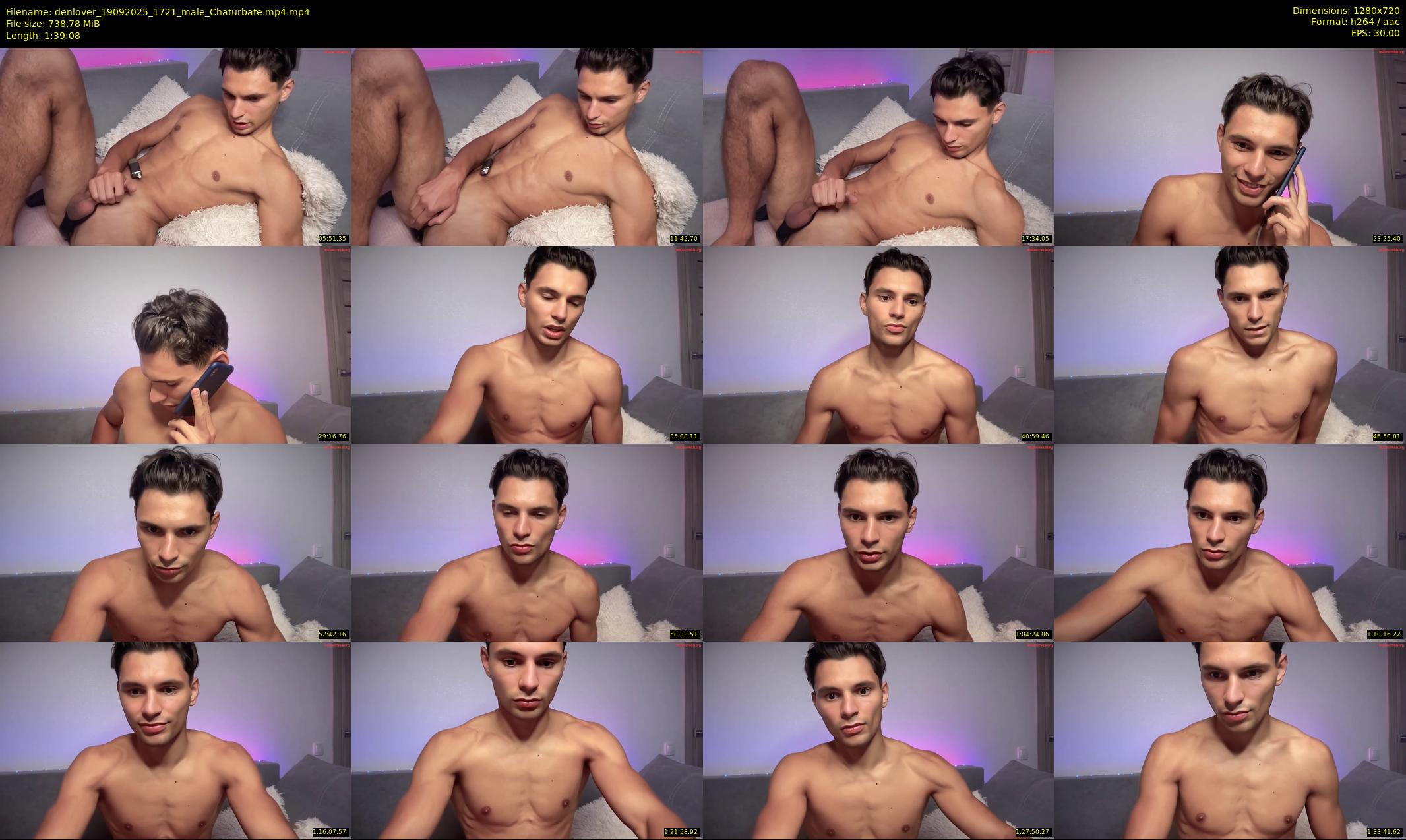 denlover — 100 minute Chaturbate male cam show recording, 720p, Sep 19, 2025