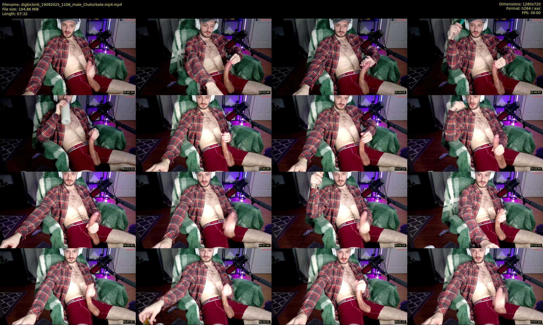 digbicknik — 8 minute Chaturbate male cam show recording, 720p, Sep 19, 2025