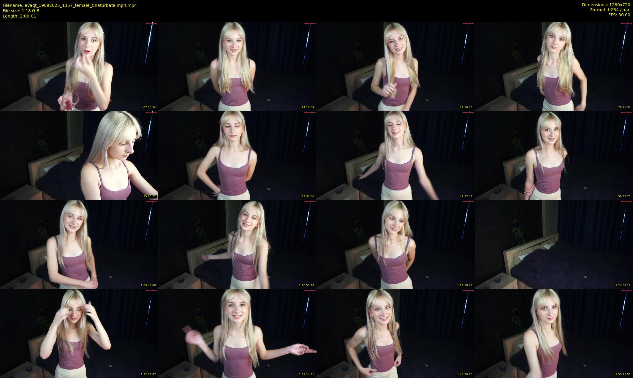 evaqt — 121 minute Chaturbate female cam show recording, 720p, Sep 19, 2025