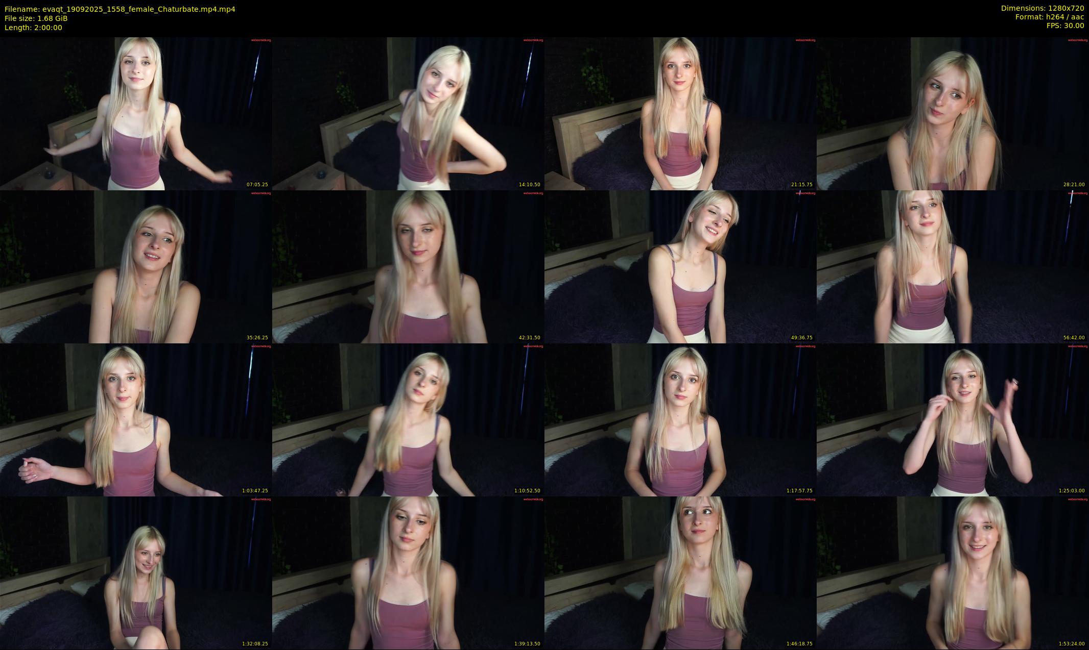 evaqt — 120 minute Chaturbate female cam show recording, 720p, Sep 19, 2025
