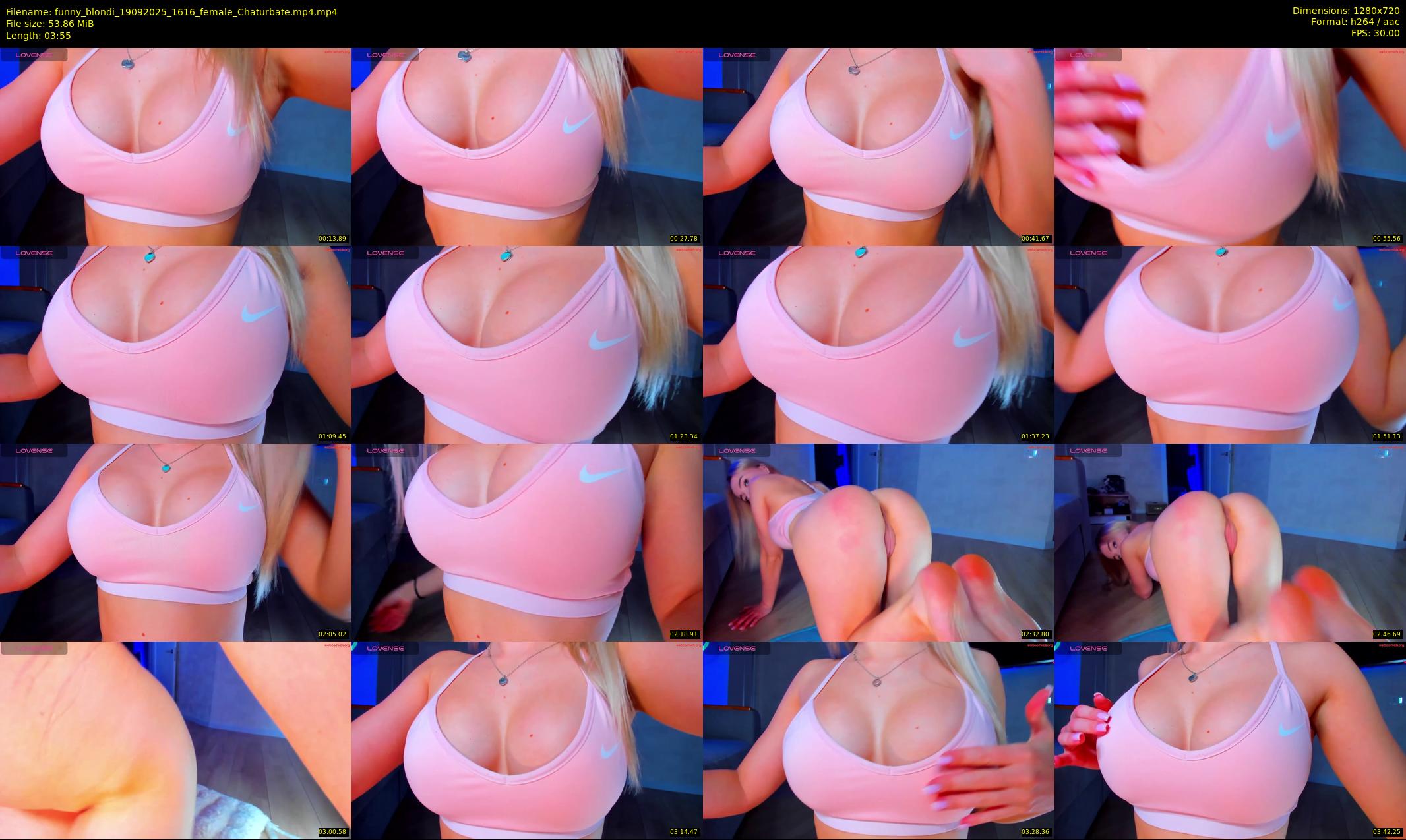 funny_blondi — 4 minute Chaturbate female cam show recording, 720p, Sep 19, 2025