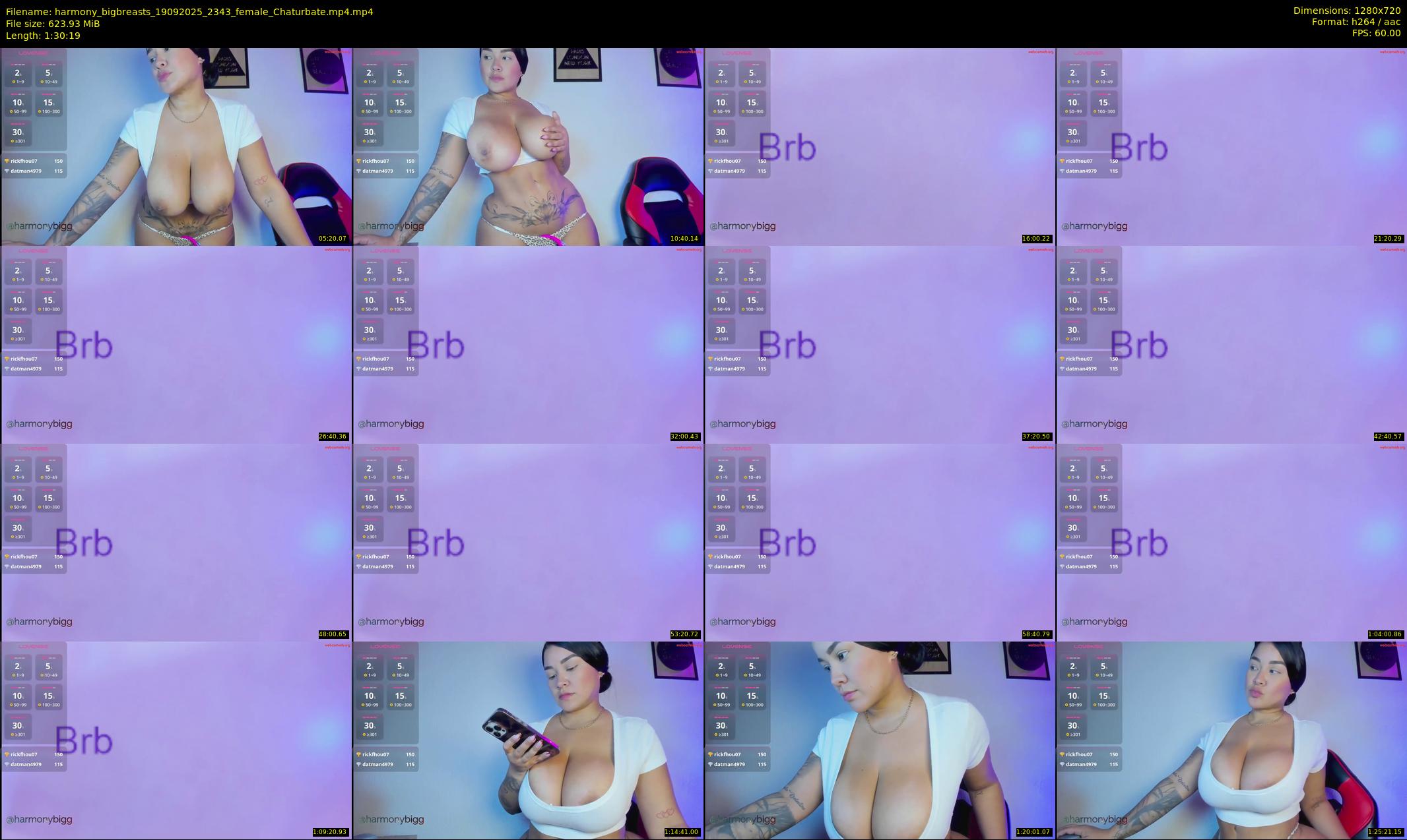 harmony_bigbreasts — 91 minute Chaturbate female cam show recording, 720p, Sep 19, 2025