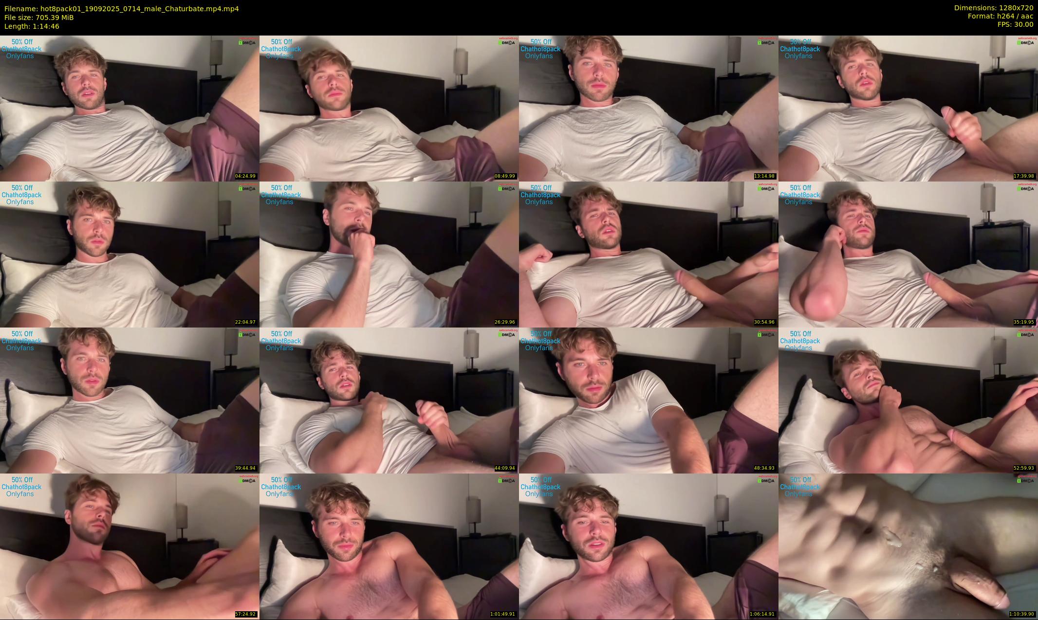 hot8pack01 — 75 minute Chaturbate male cam show recording, 720p, Sep 19, 2025