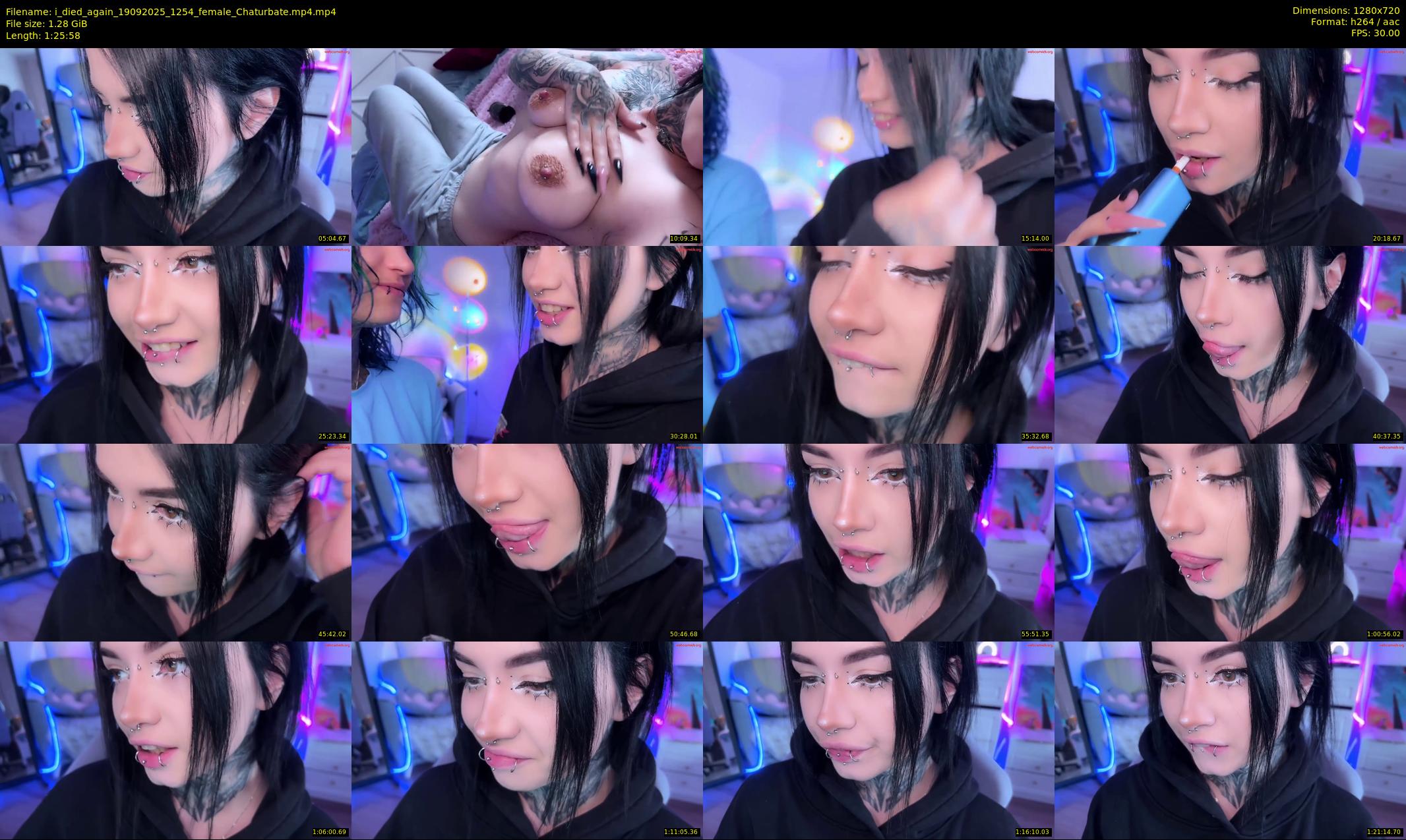 i_died_again — 86 minute Chaturbate female cam show recording, 720p, Sep 19, 2025