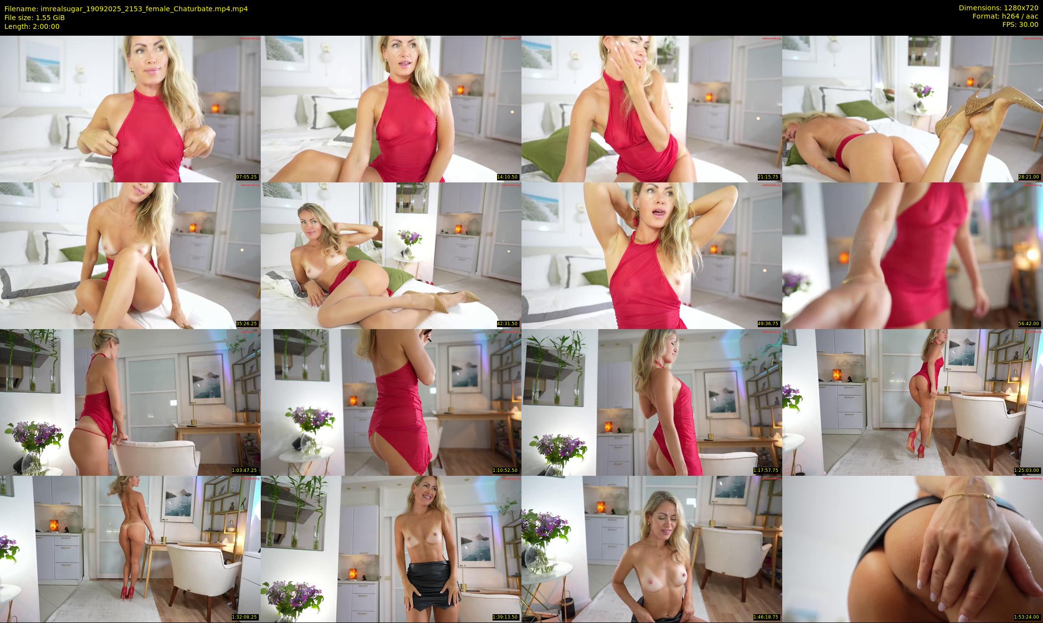 imrealsugar — 120 minute Chaturbate female cam show recording, 720p, Sep 19, 2025