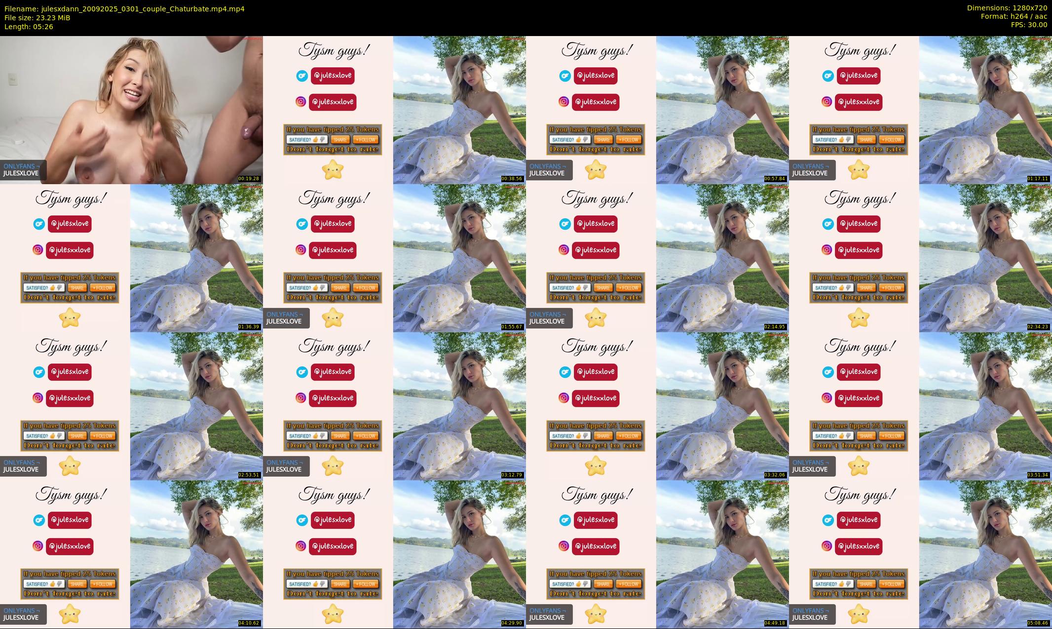 julesxdann — 6 minute Chaturbate couple cam show recording, 720p, Sep 20, 2025
